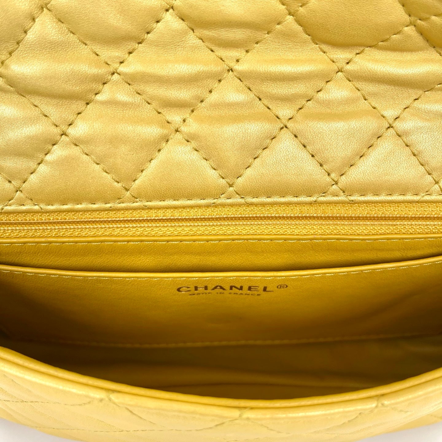 Chanel Pearl Gold Chain Lambskin Multicolor Glass CC Flap Shoulder Bag [Used]