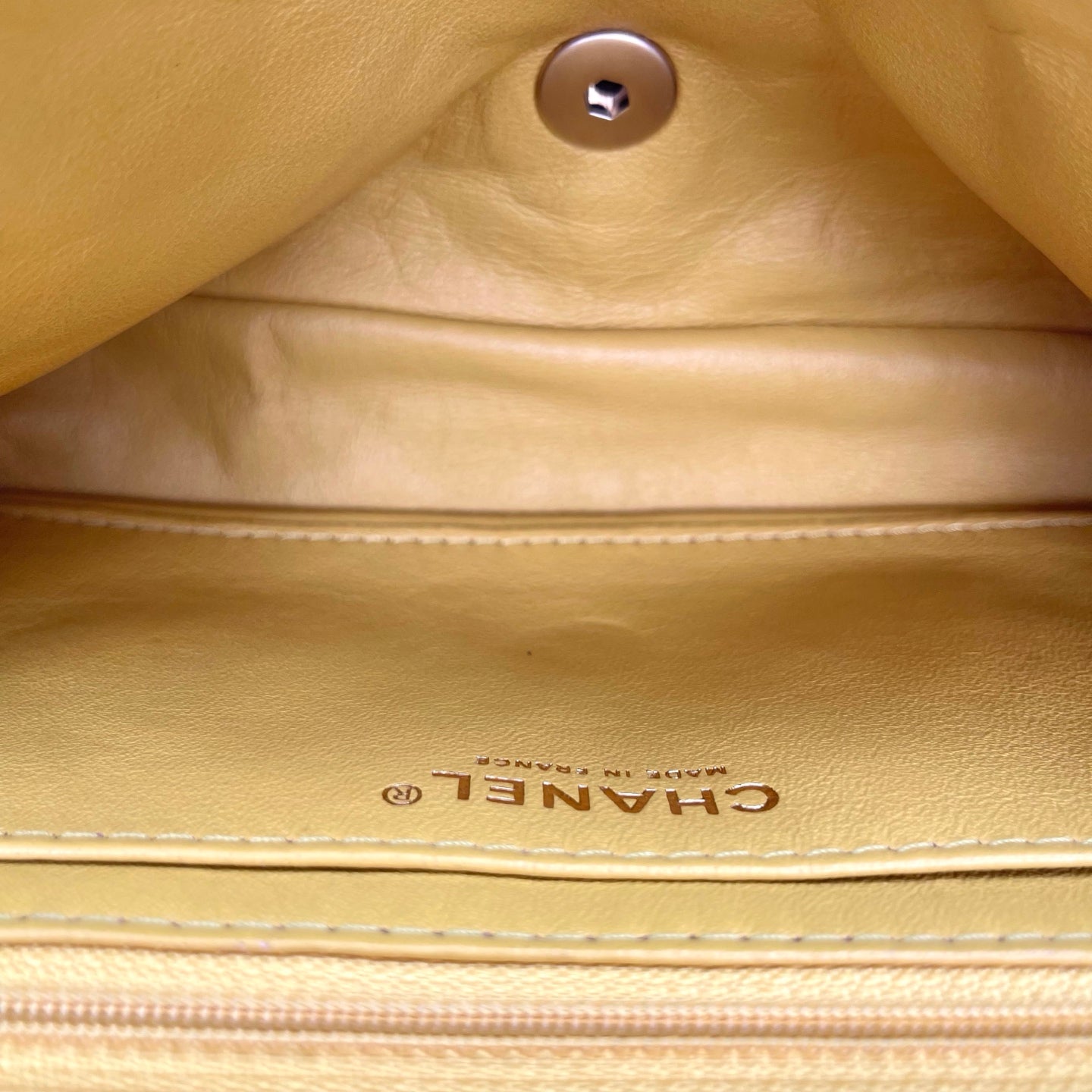 Chanel Pearl Gold Chain Lambskin Multicolor Glass CC Flap Shoulder Bag [Used]