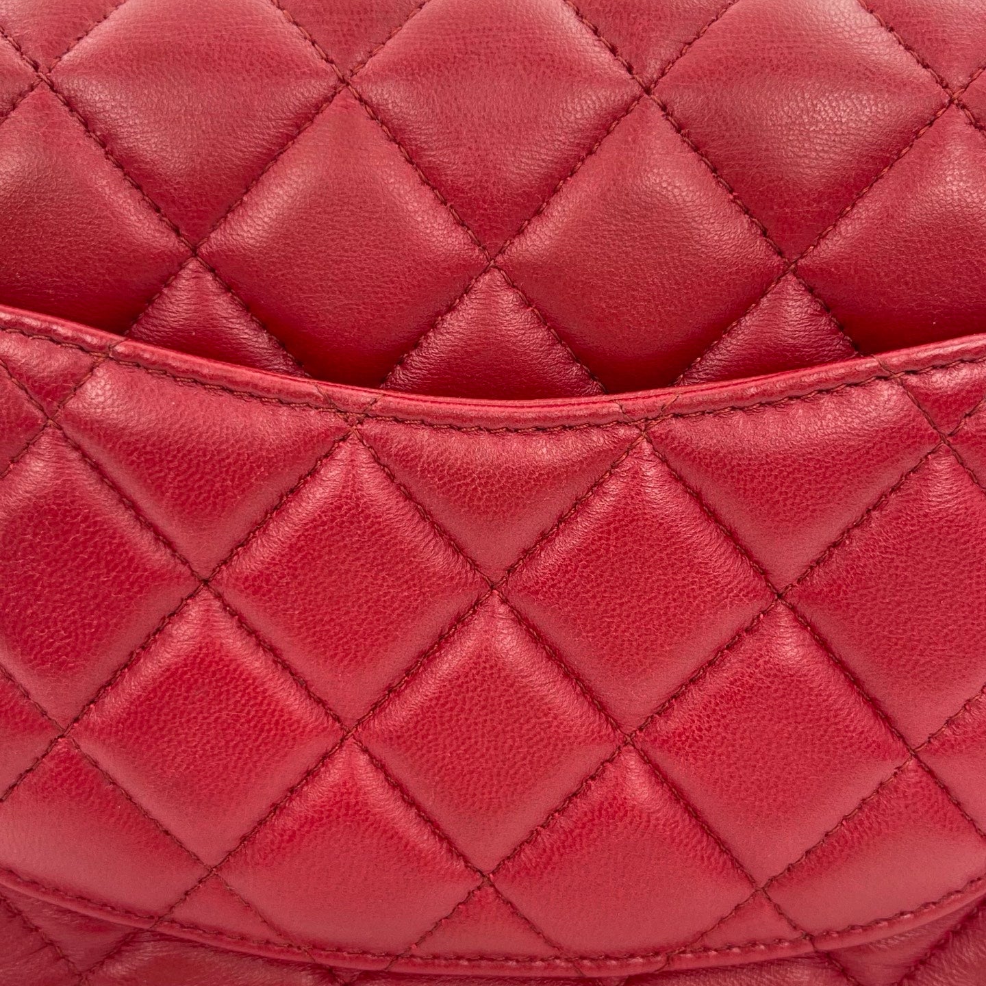 Chanel Classic Flap Mini Red Lambskin Silver Hardware [Used]