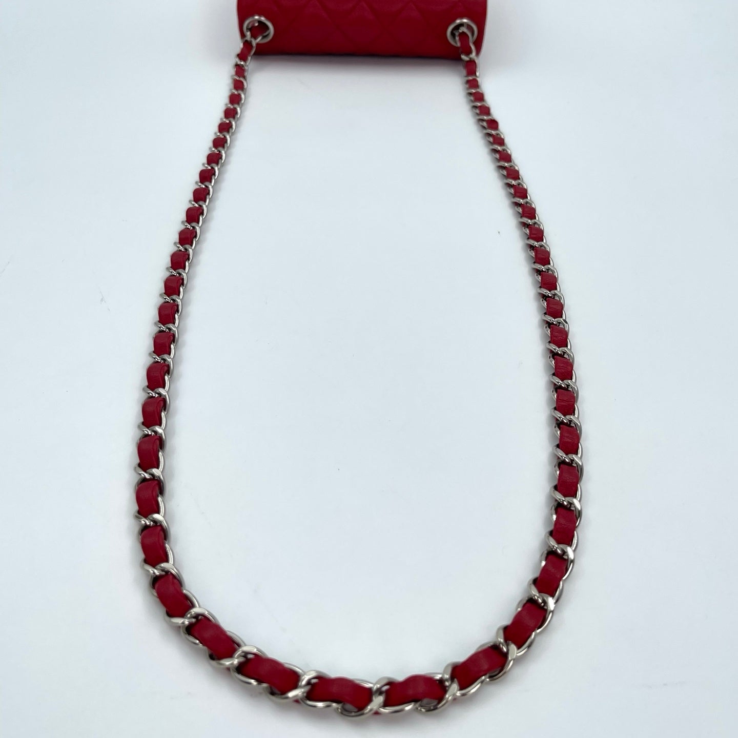 Chanel Classic Flap Mini Red Lambskin Silver Hardware [Used]