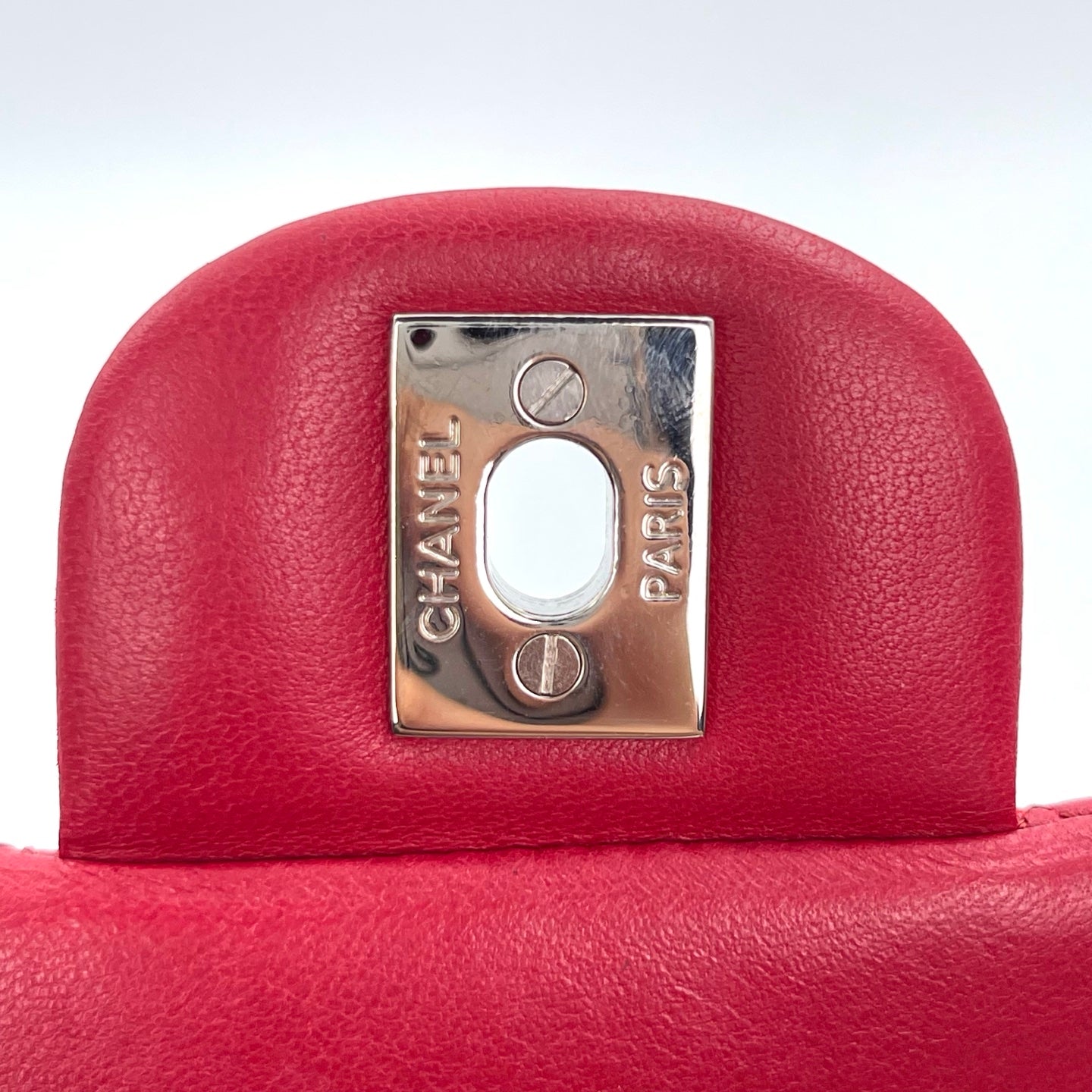 Chanel Classic Flap Mini Red Lambskin Silver Hardware [Used]