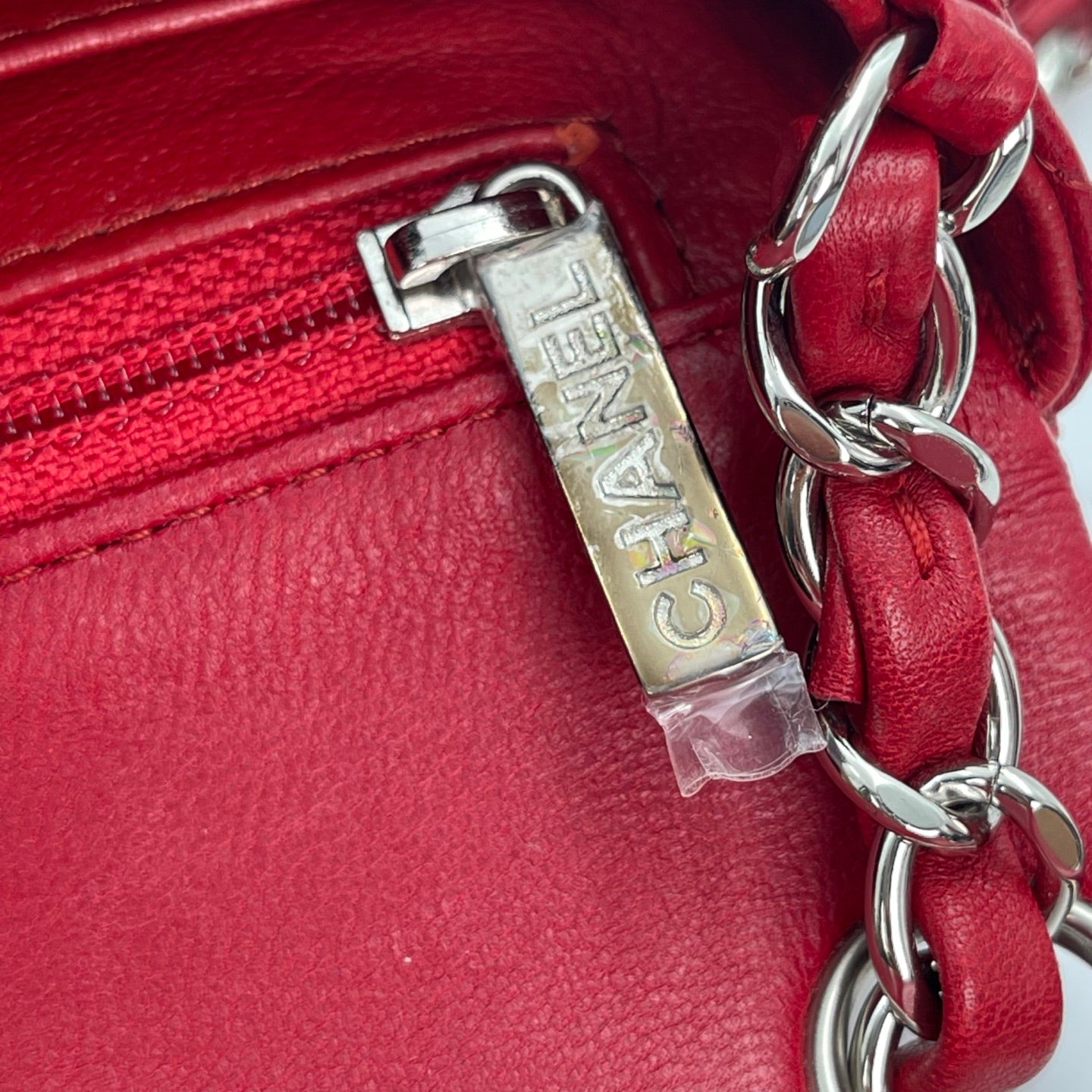 Chanel Classic Flap Mini Red Lambskin Silver Hardware [Used]