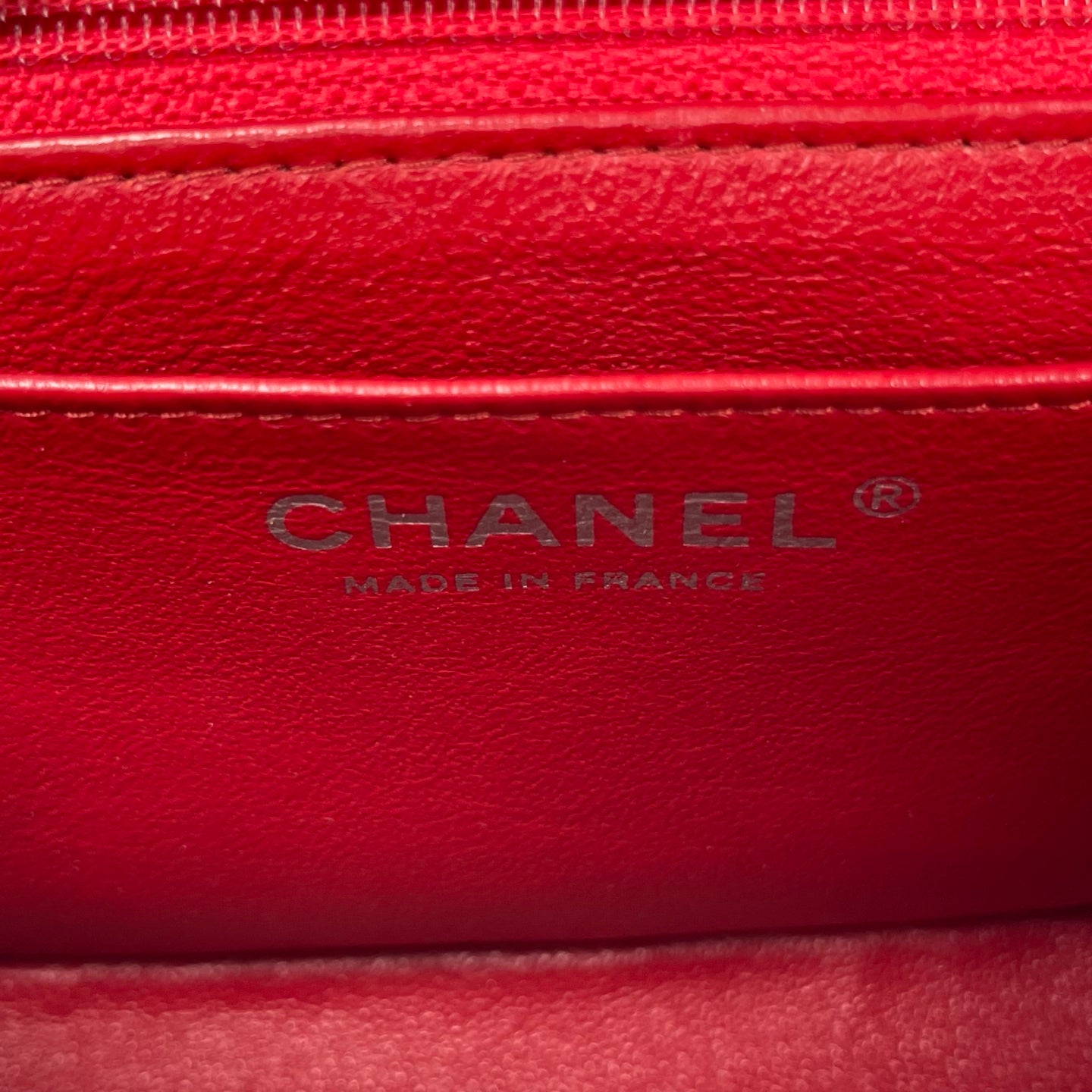 Chanel Classic Flap Mini Red Lambskin Silver Hardware [Used]