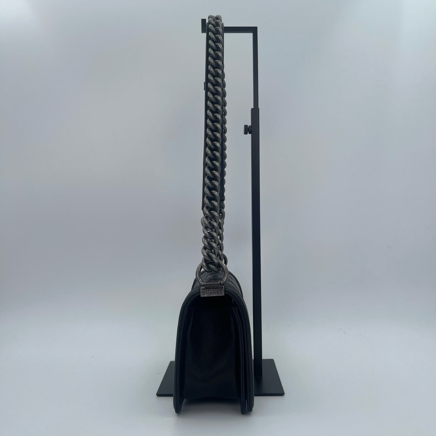 Chanel Leboy mini Black Lambskin Quilted Silver Hardware [Used]