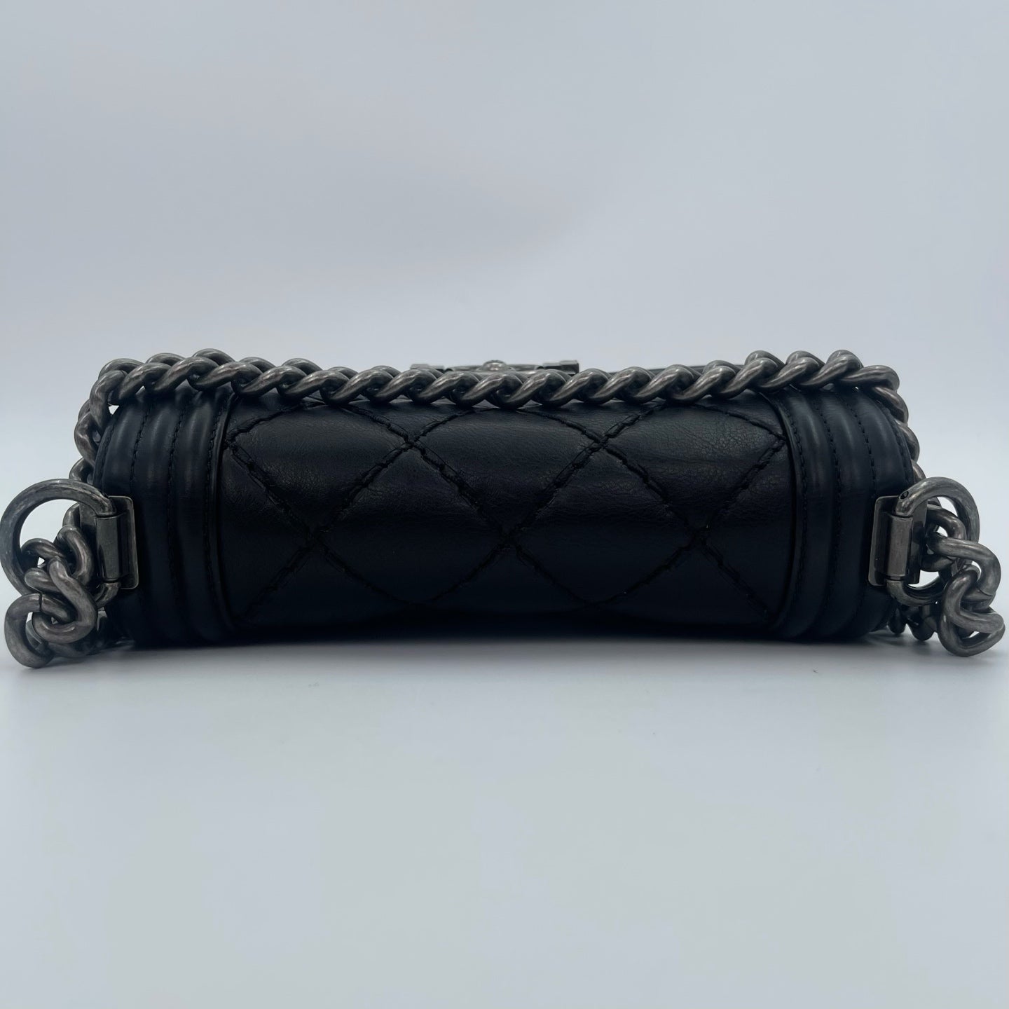 Chanel Leboy mini Black Lambskin Quilted Silver Hardware [Used]