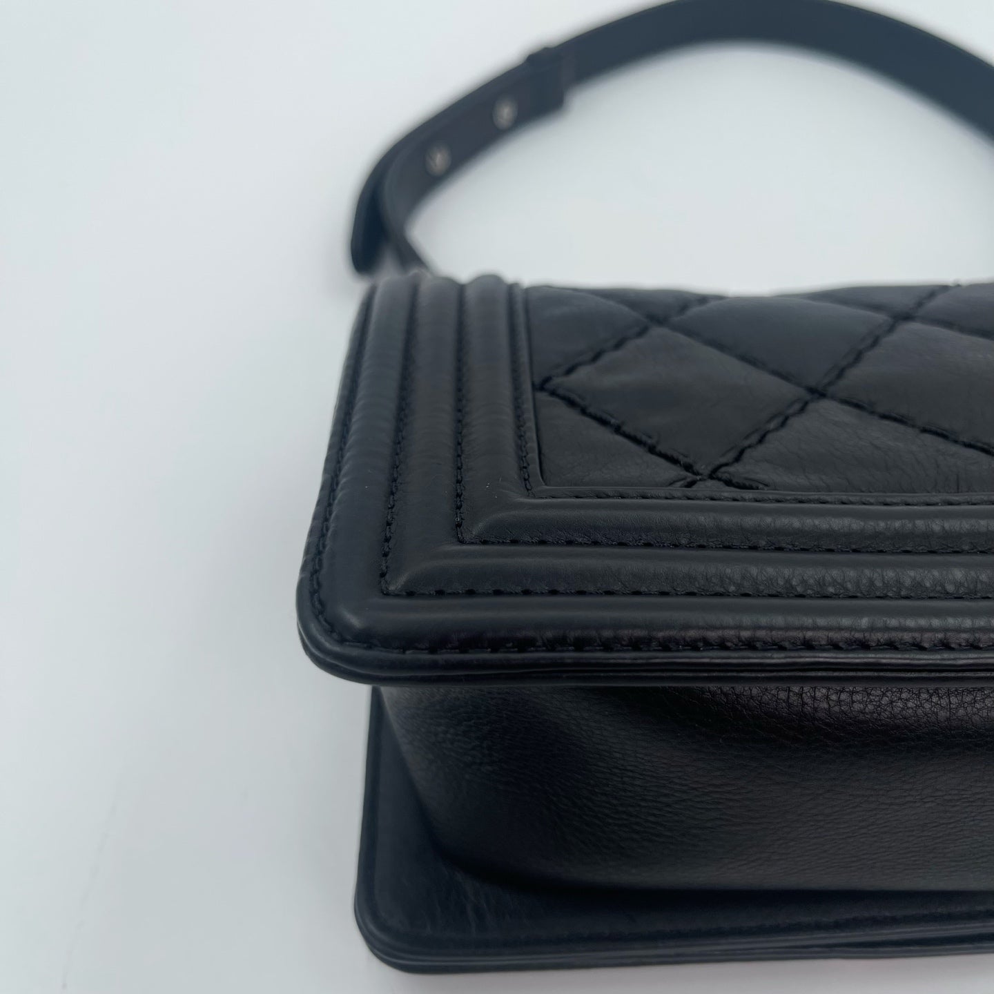 Chanel Leboy mini Black Lambskin Quilted Silver Hardware [Used]