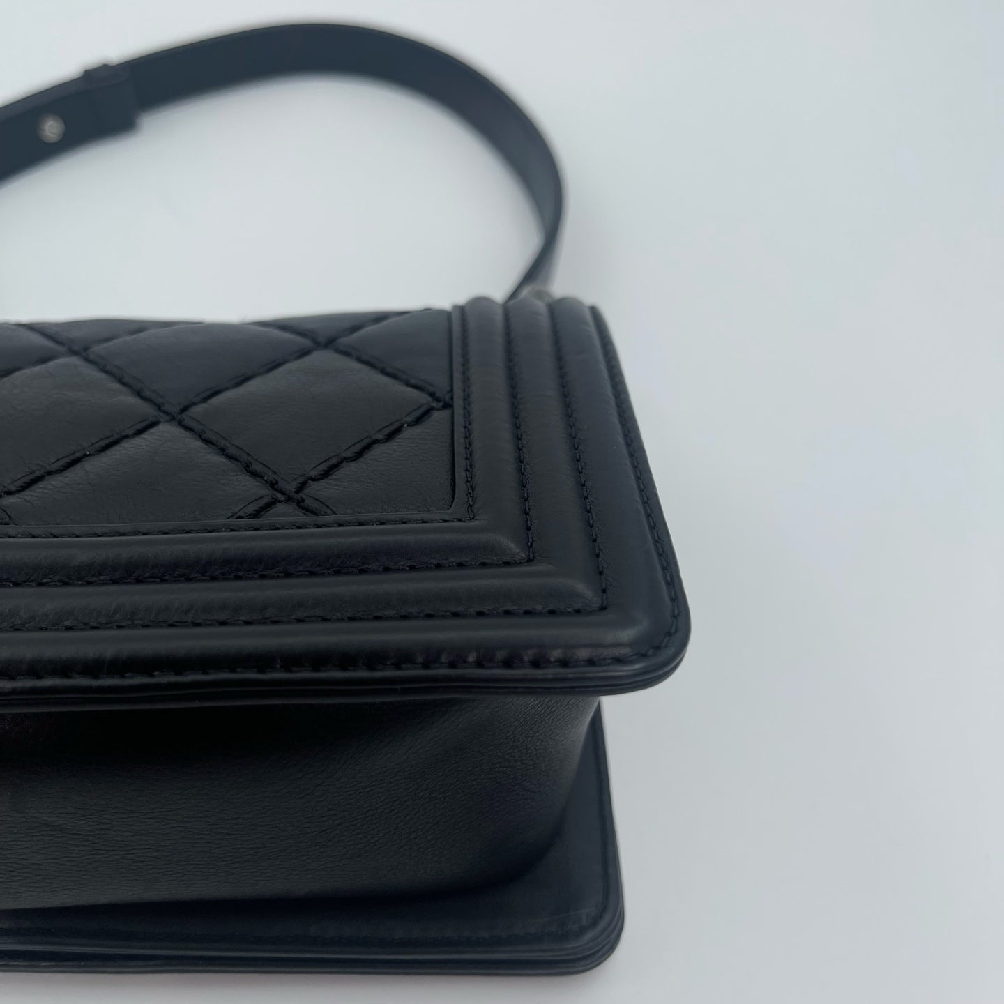 Chanel Leboy mini Black Lambskin Quilted Silver Hardware [Used]