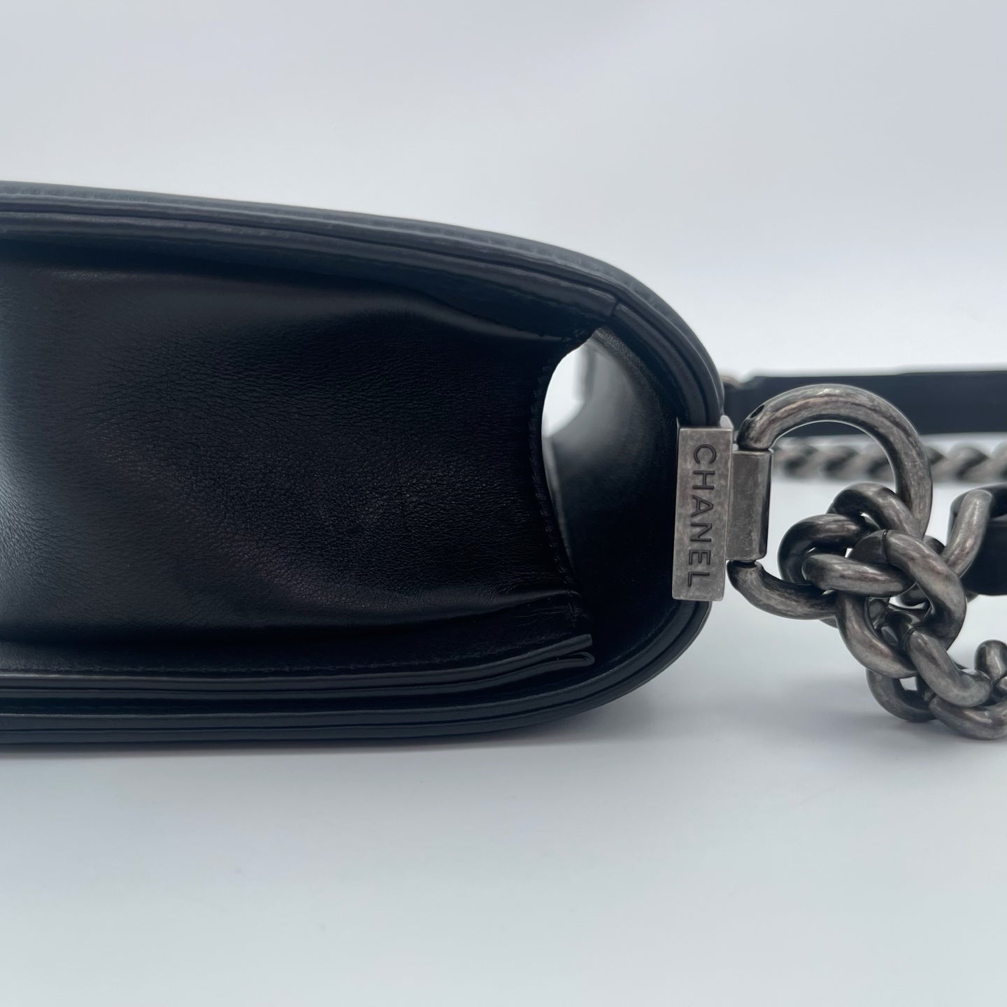 Chanel Leboy mini Black Lambskin Quilted Silver Hardware [Used]