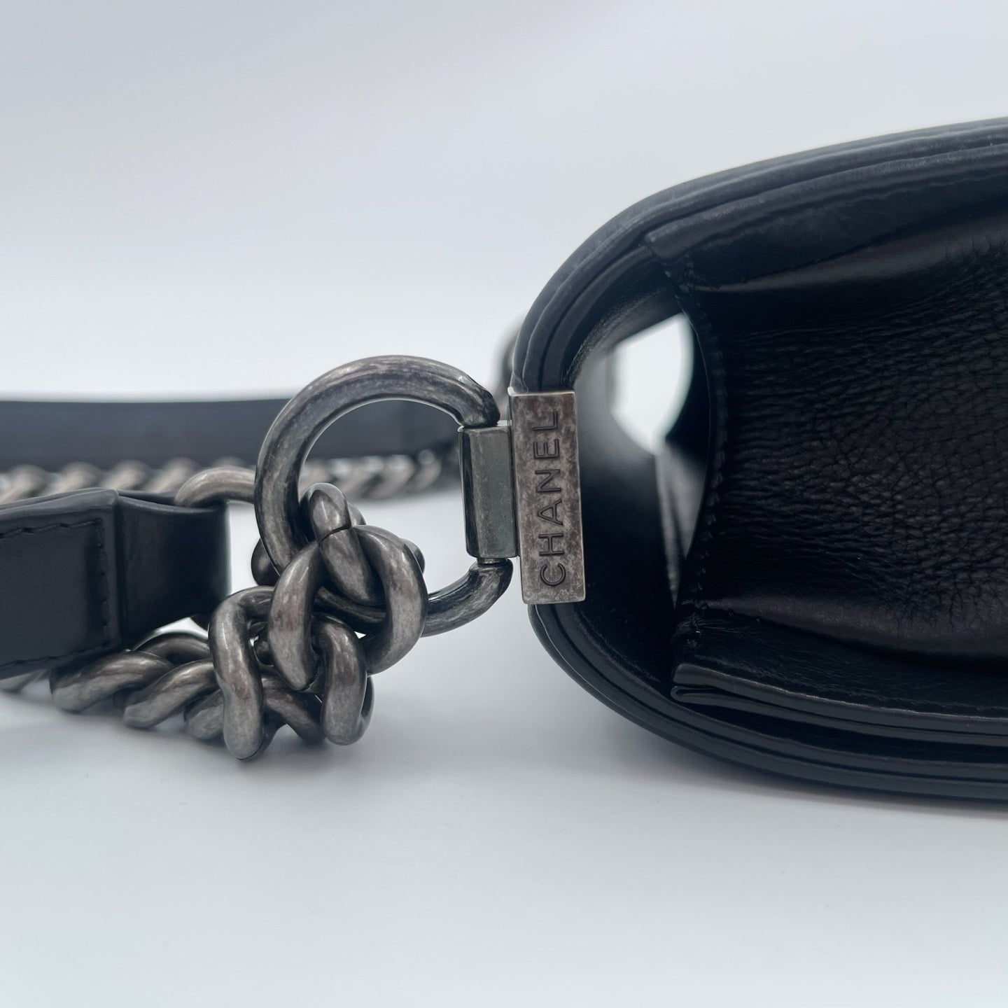 Chanel Leboy mini Black Lambskin Quilted Silver Hardware [Used]