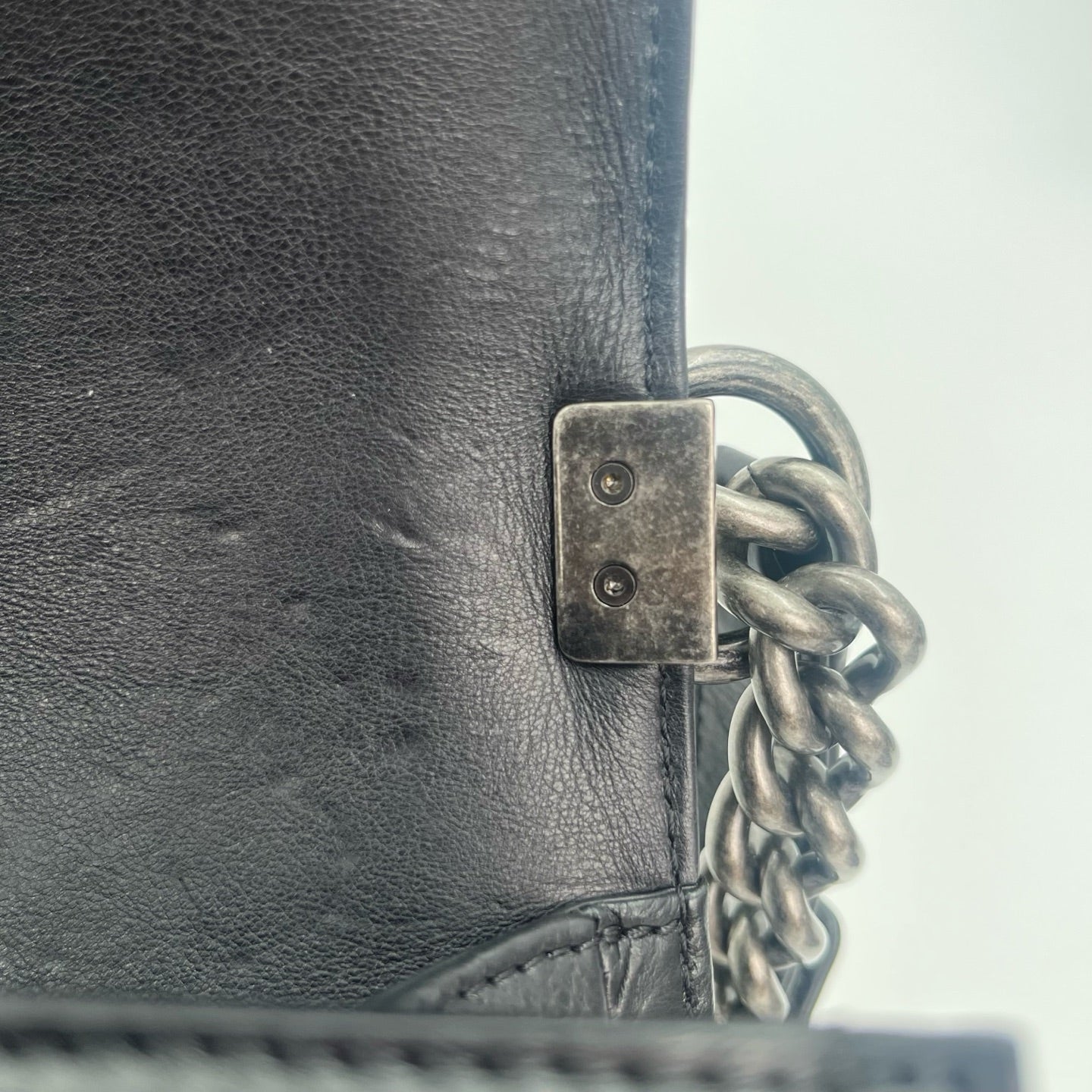 Chanel Leboy mini Black Lambskin Quilted Silver Hardware [Used]