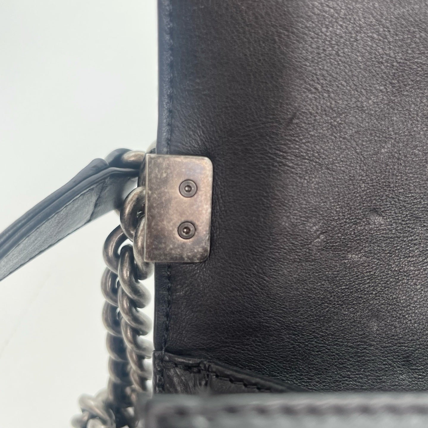 Chanel Leboy mini Black Lambskin Quilted Silver Hardware [Used]