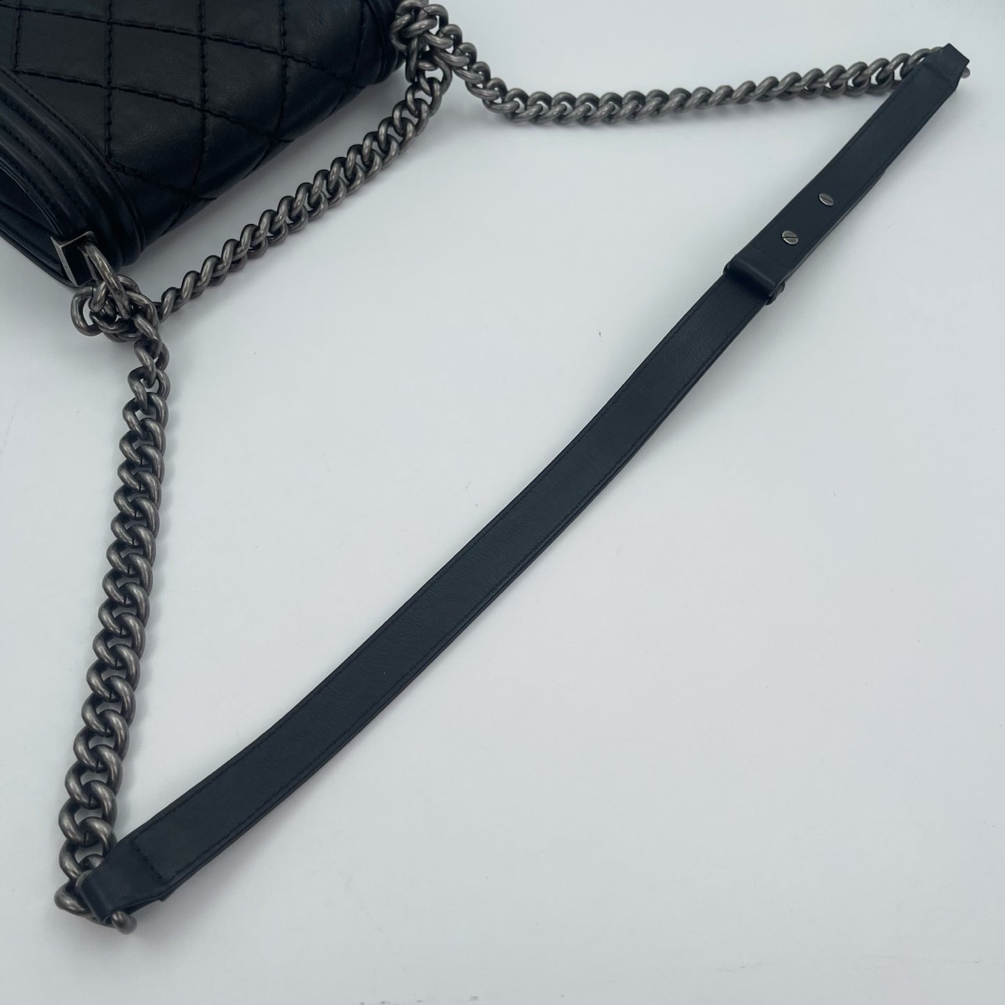 Chanel Leboy mini Black Lambskin Quilted Silver Hardware [Used]