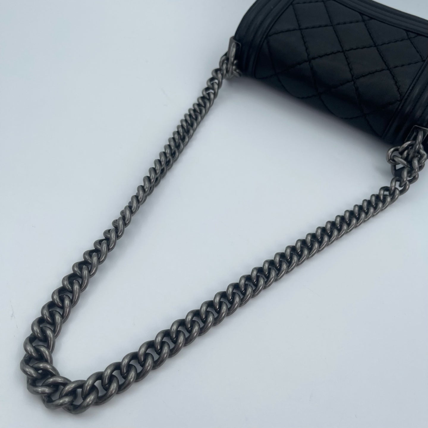 Chanel Leboy mini Black Lambskin Quilted Silver Hardware [Used]