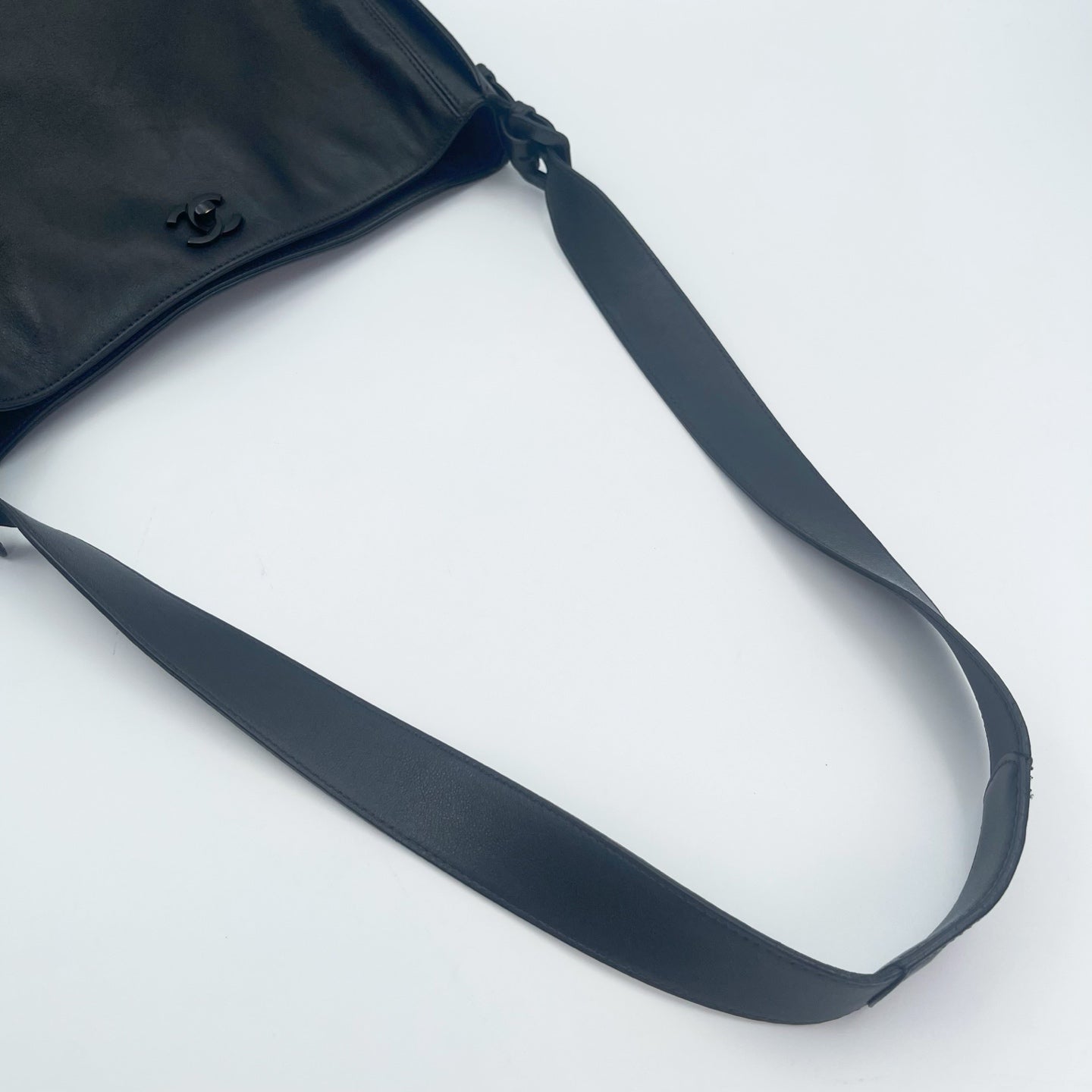 Chanel So Black Lambskin Tote Shoulder Crossbody Bag [Used]