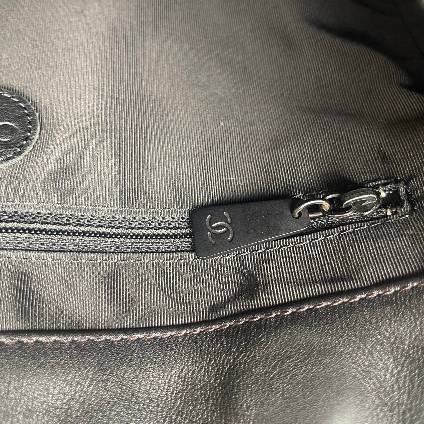 Chanel So Black Lambskin Tote Shoulder Crossbody Bag [Used]