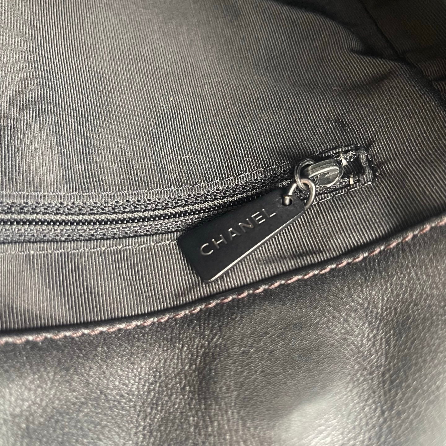 Chanel So Black Lambskin Tote Shoulder Crossbody Bag [Used]