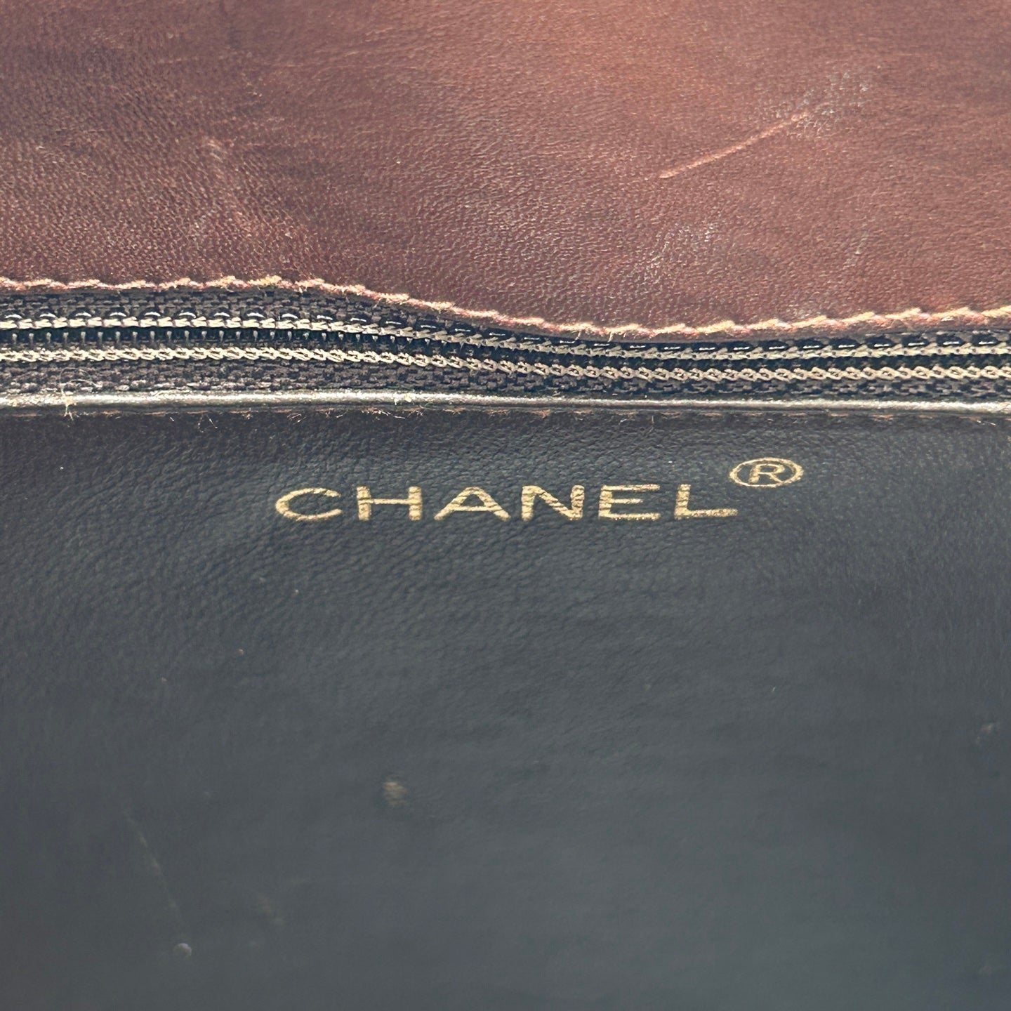 Chanel Vintage Brown Lambskin Tortoiseshell Ring Handle Tote Bag [Used]