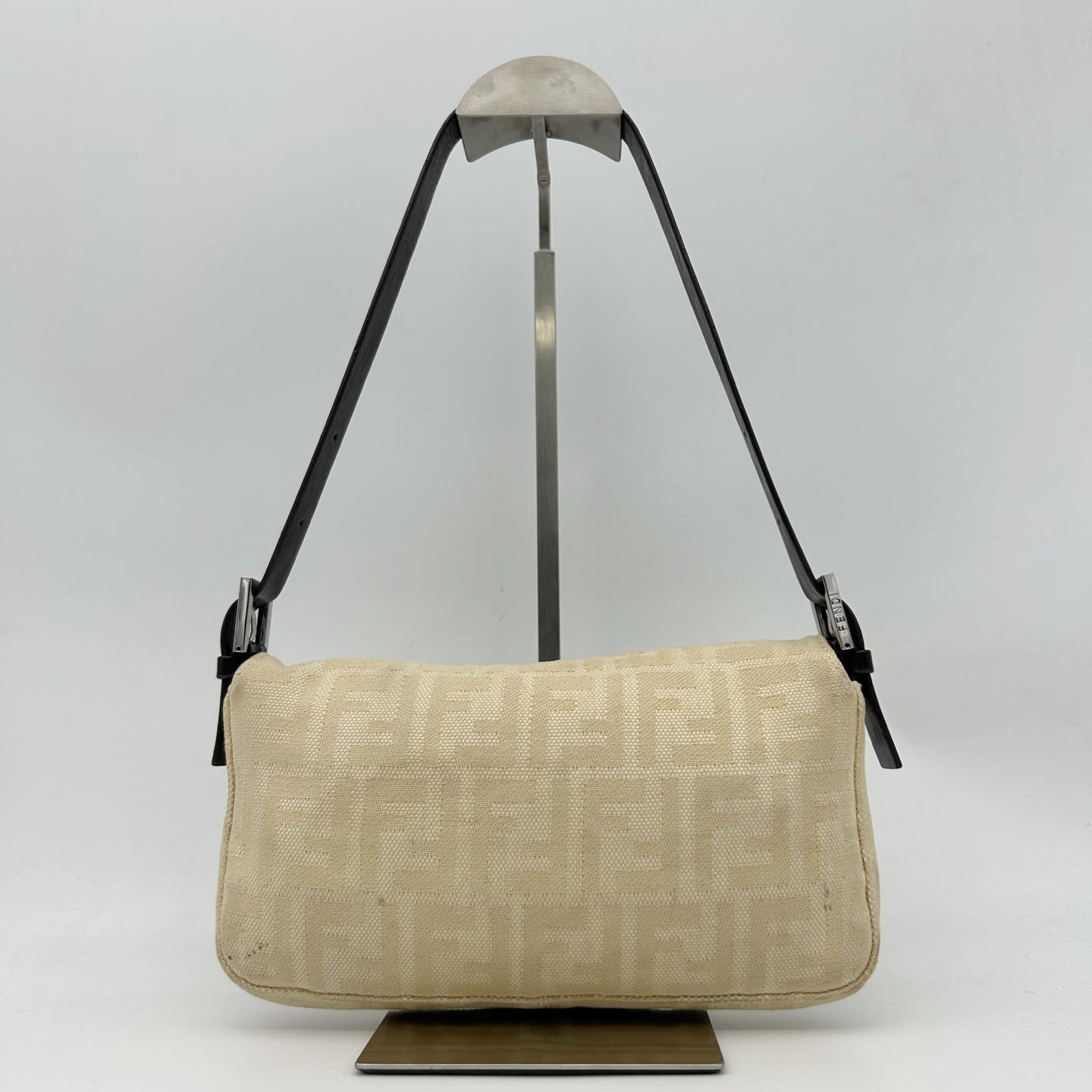 Fendi FF Monogram Ivory Canvas Shoulder Bag [Used]