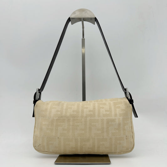 Fendi FF Monogram Ivory Canvas Shoulder Bag [Used]