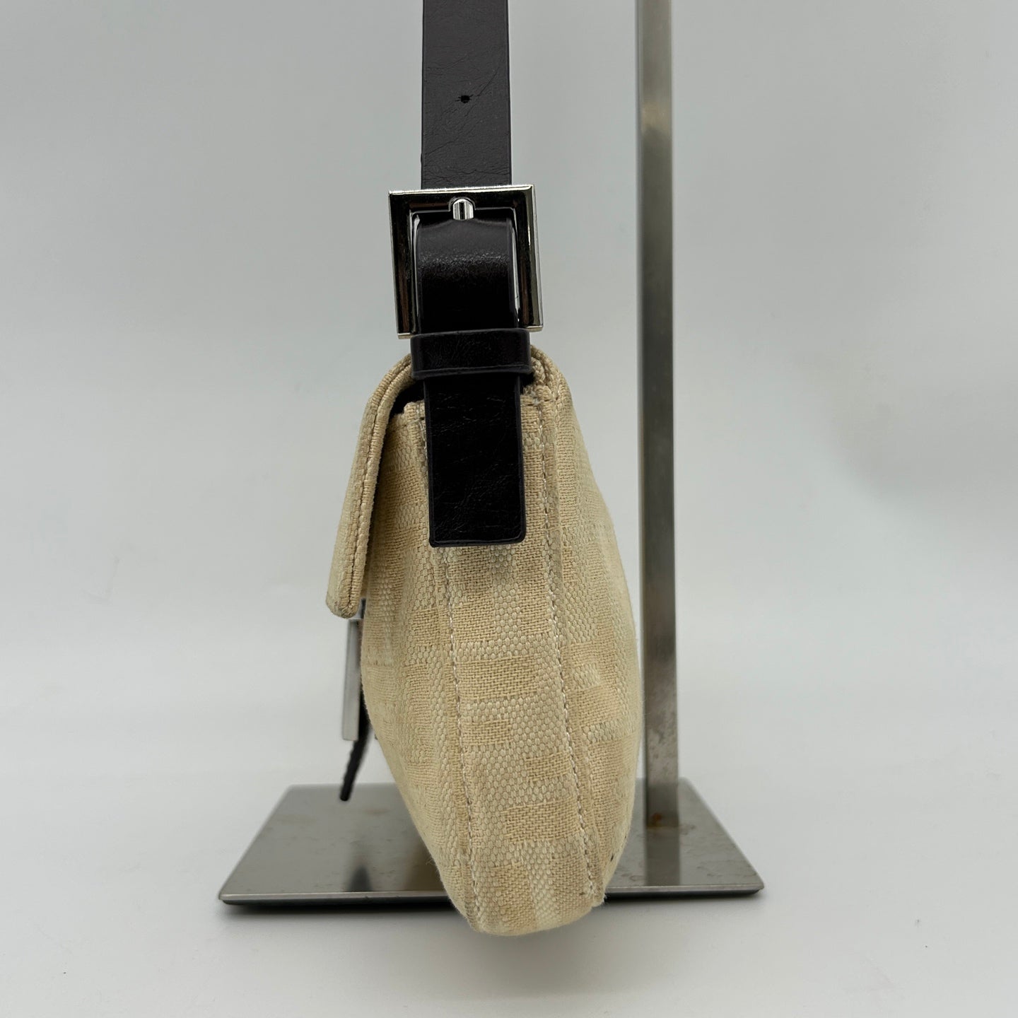 Fendi FF Monogram Ivory Canvas Shoulder Bag [Used]