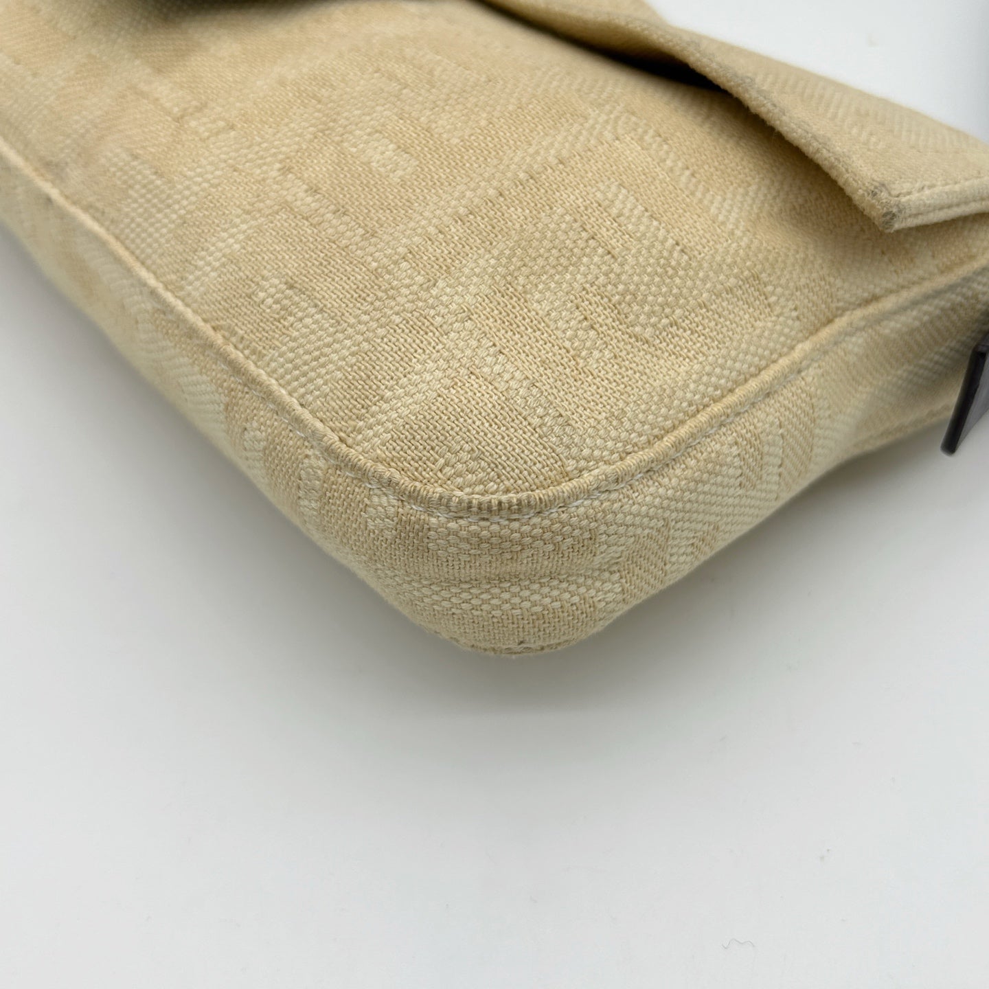 Fendi FF Monogram Ivory Canvas Shoulder Bag [Used]