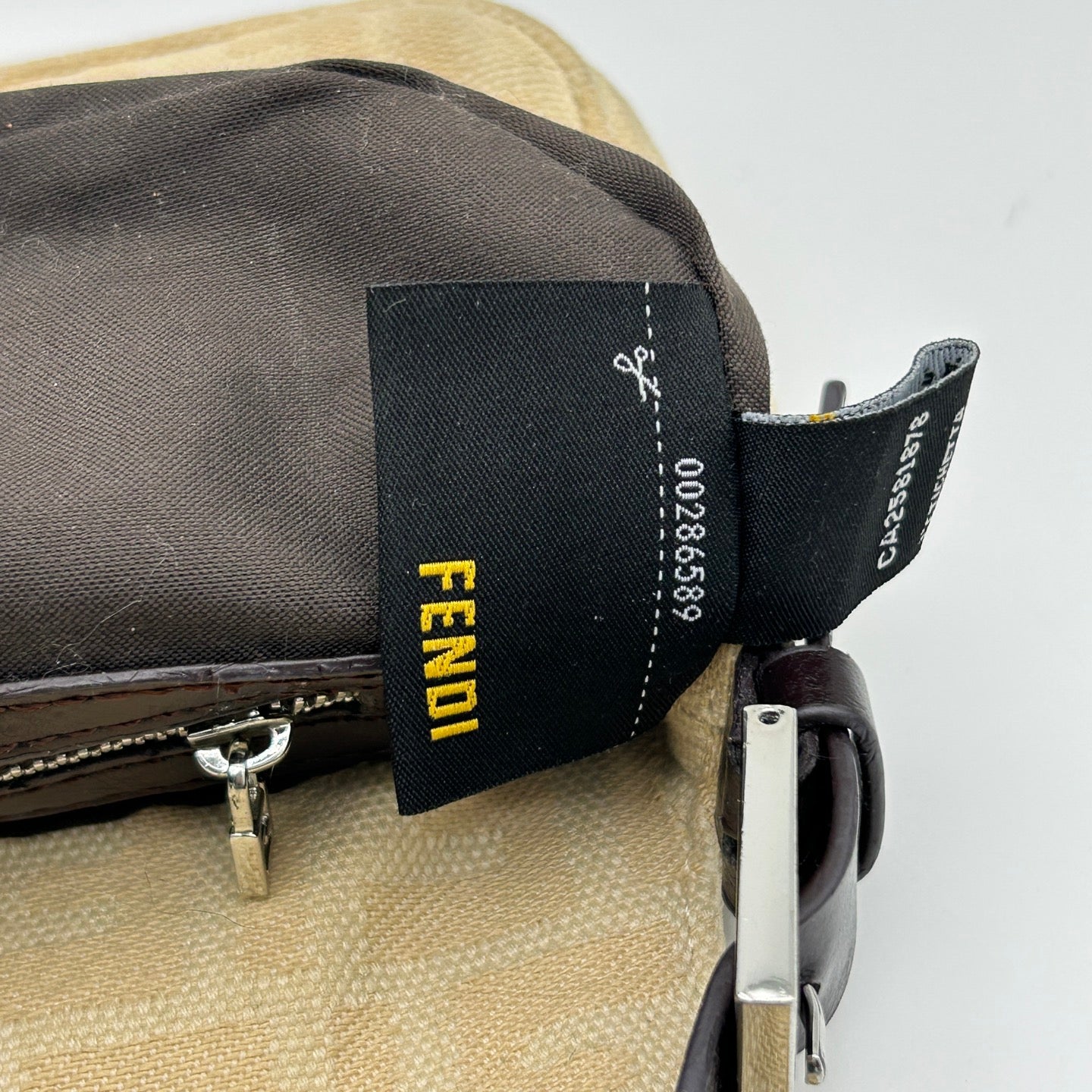 Fendi FF Monogram Ivory Canvas Shoulder Bag [Used]