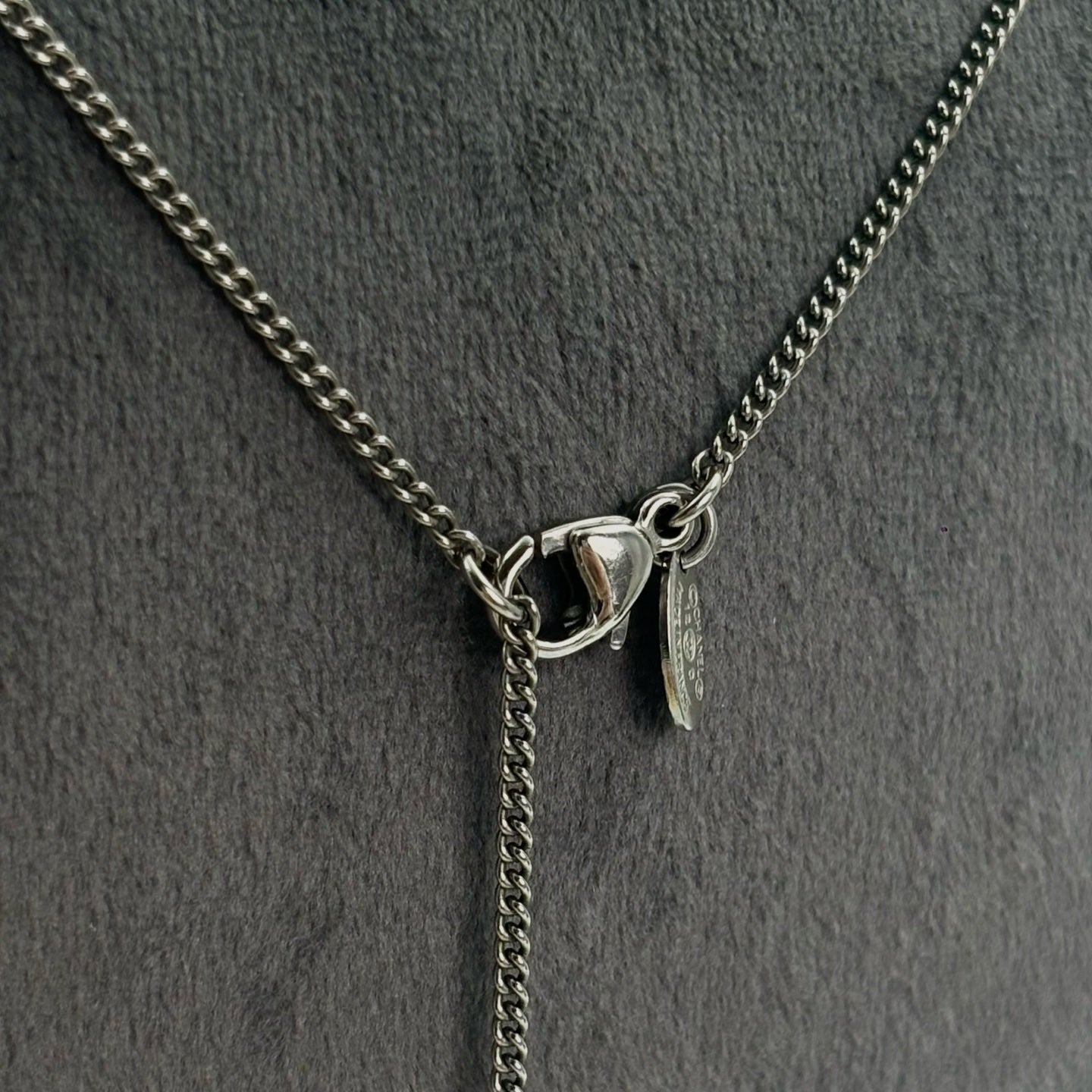 Chanel Silver Crystal CC Necklace [Used]