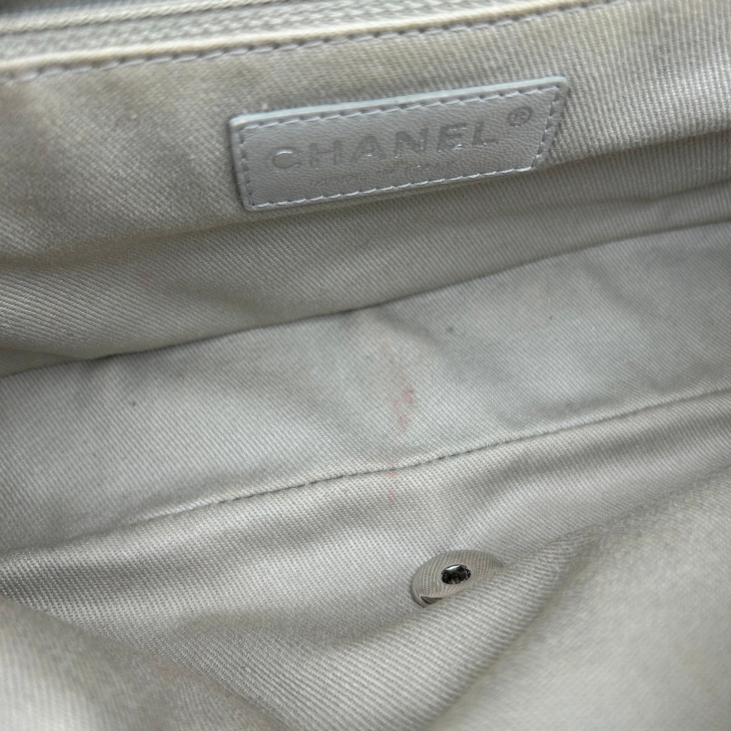 Chanel Beige Rectangular Caviar Classic Flap Bag [Used]