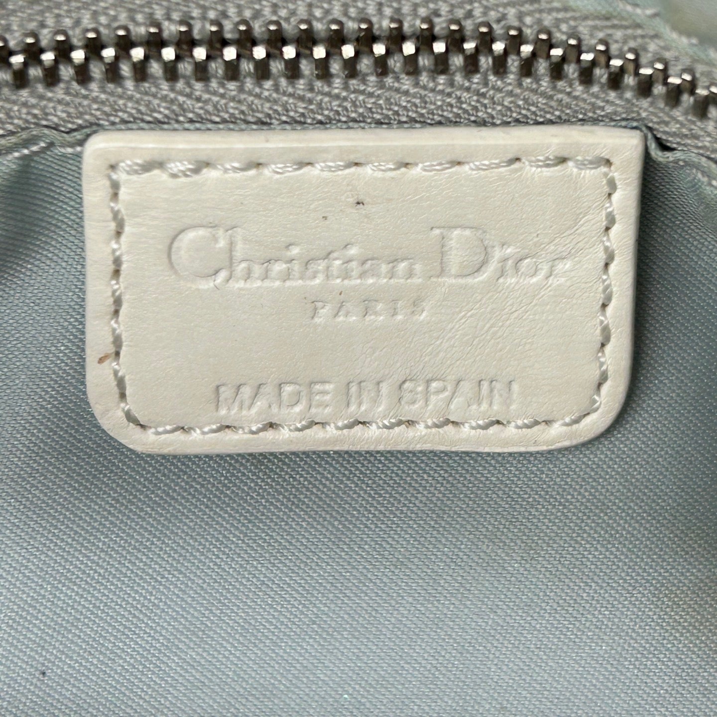 Christian Dior White Trotter Romantic Chain Hand Bag [Used]