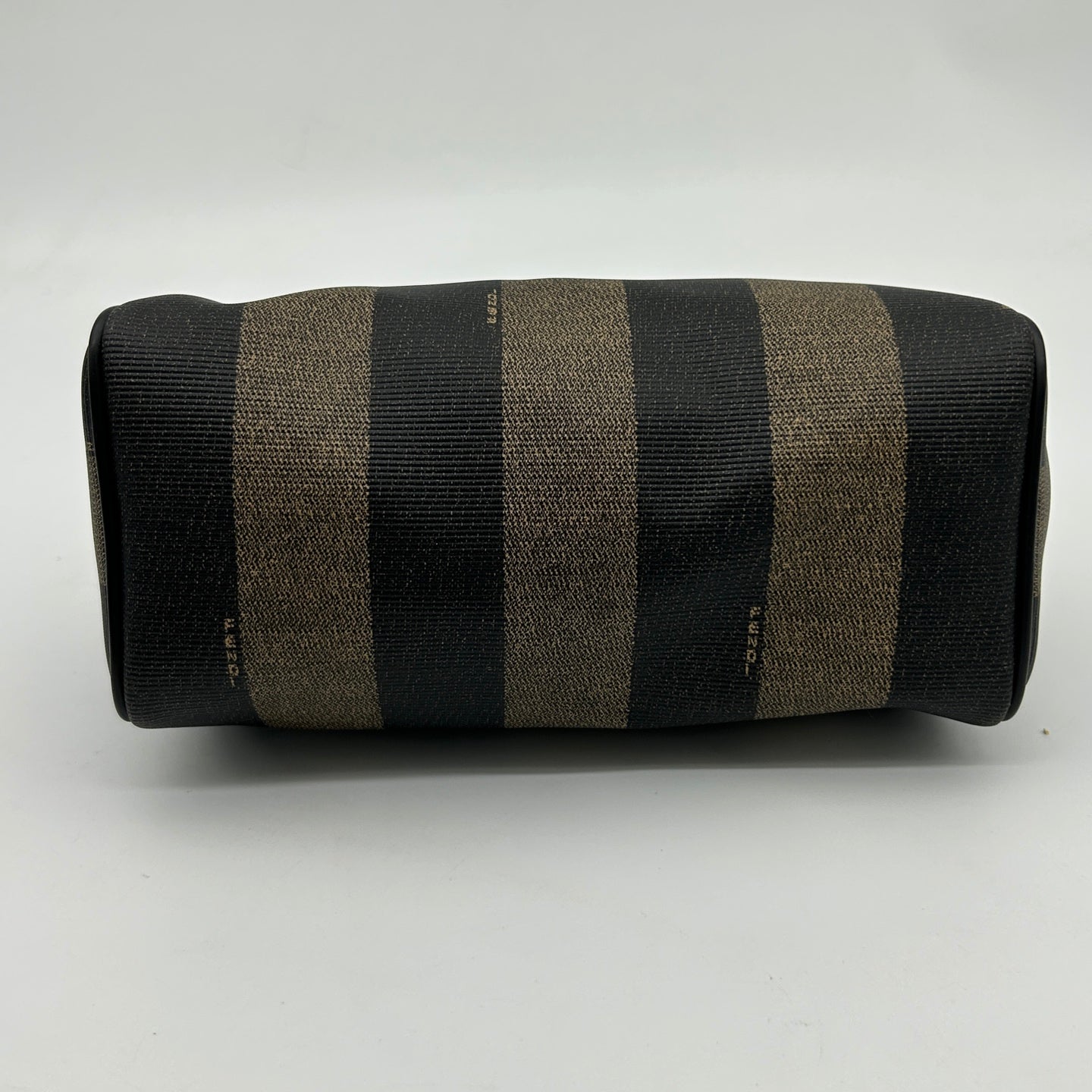 Fendi Brown Striped Mini Boston Handbag [Used]