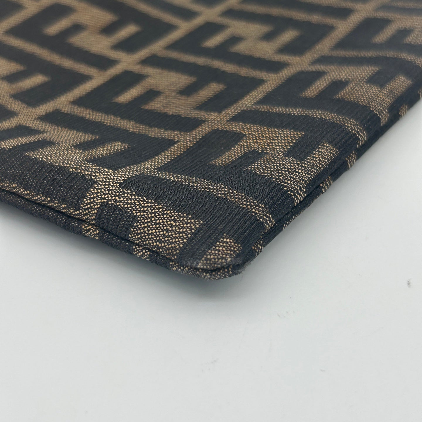 Fendi Brown Zucca Canvas Leather Tote Bag [Used]