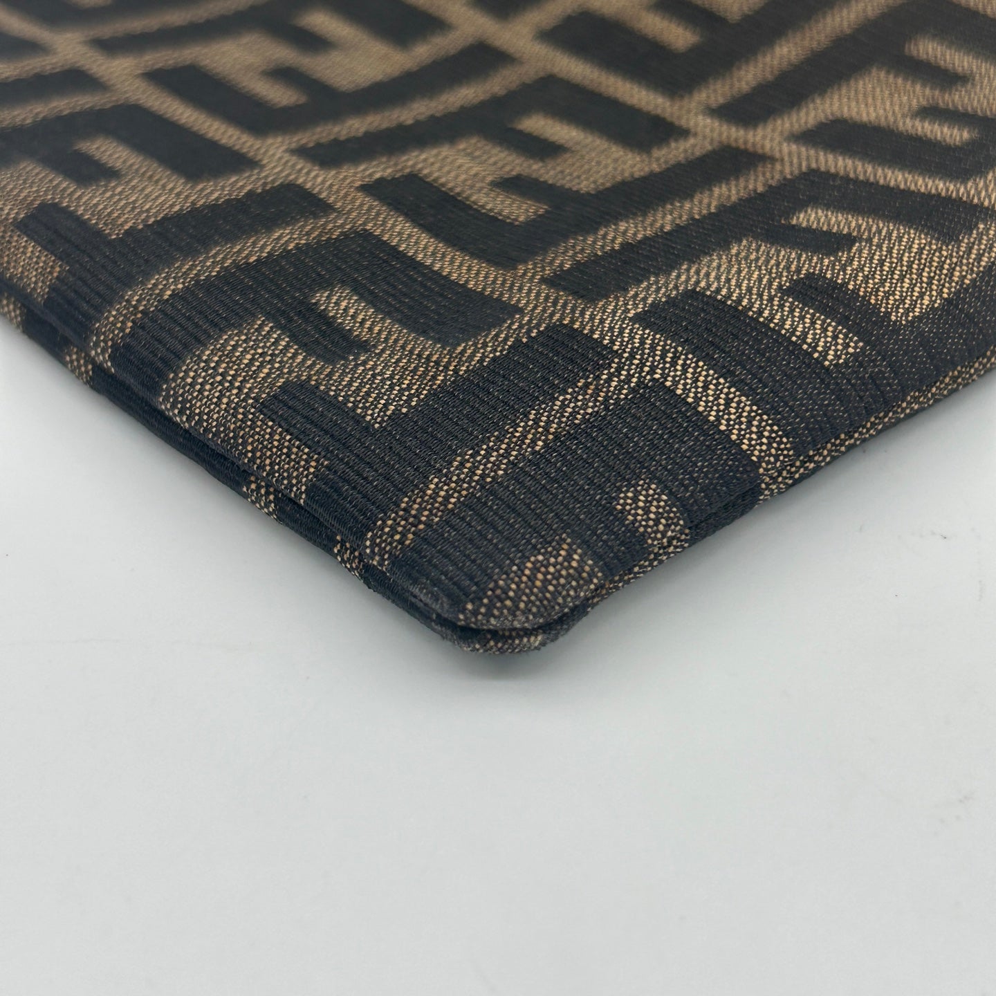 Fendi Brown Zucca Canvas Leather Tote Bag [Used]