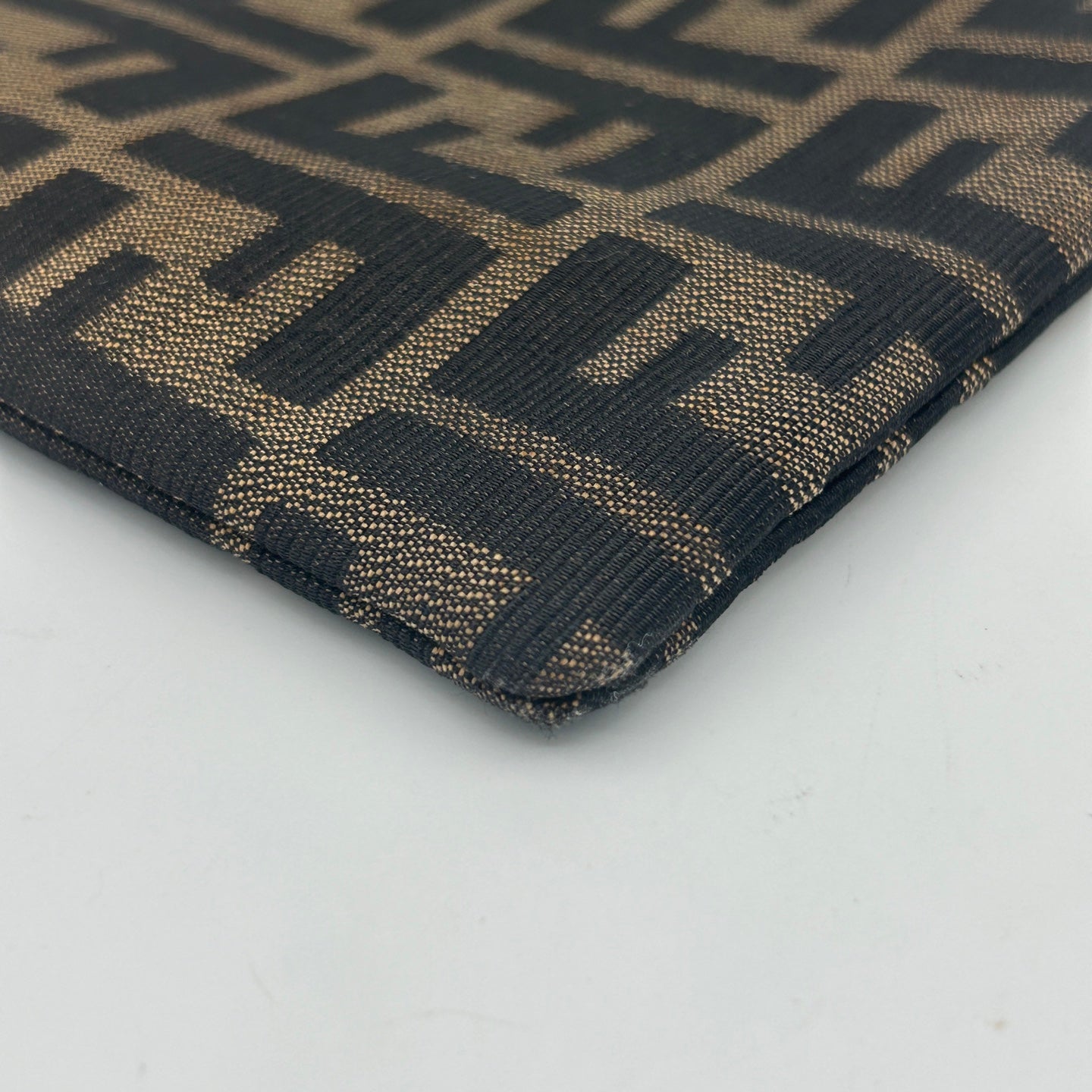 Fendi Brown Zucca Canvas Leather Tote Bag [Used]