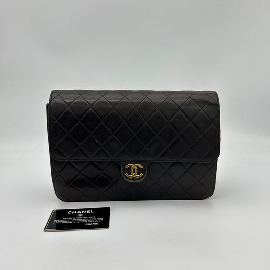 Chanel Black Flap Chain Shoulder Bag [Used]