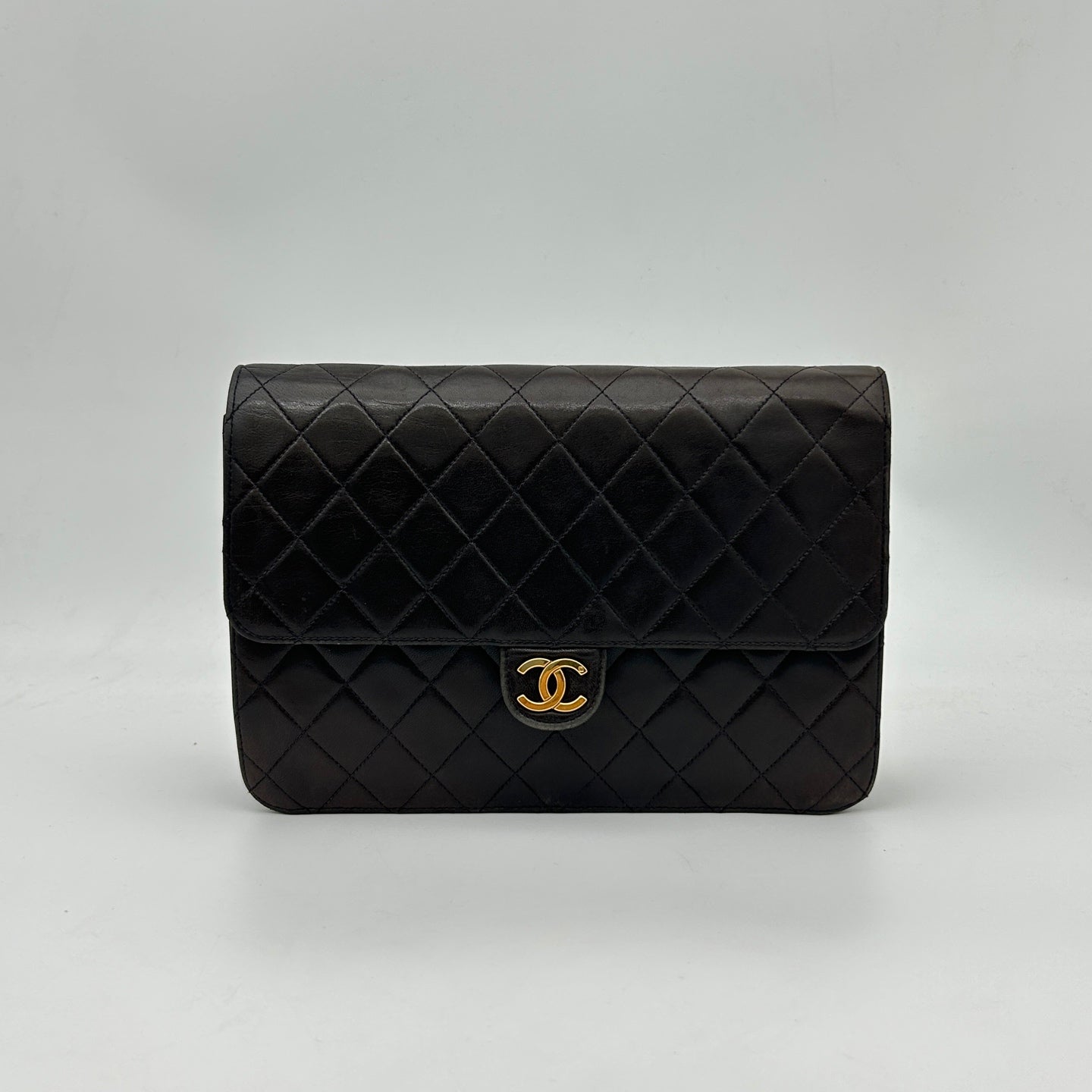 Chanel Black Flap Chain Shoulder Bag [Used]