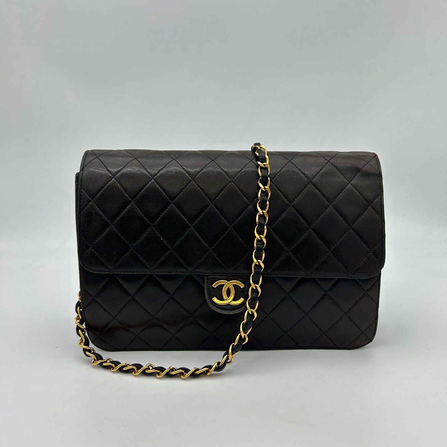 Chanel Black Flap Chain Shoulder Bag [Used]