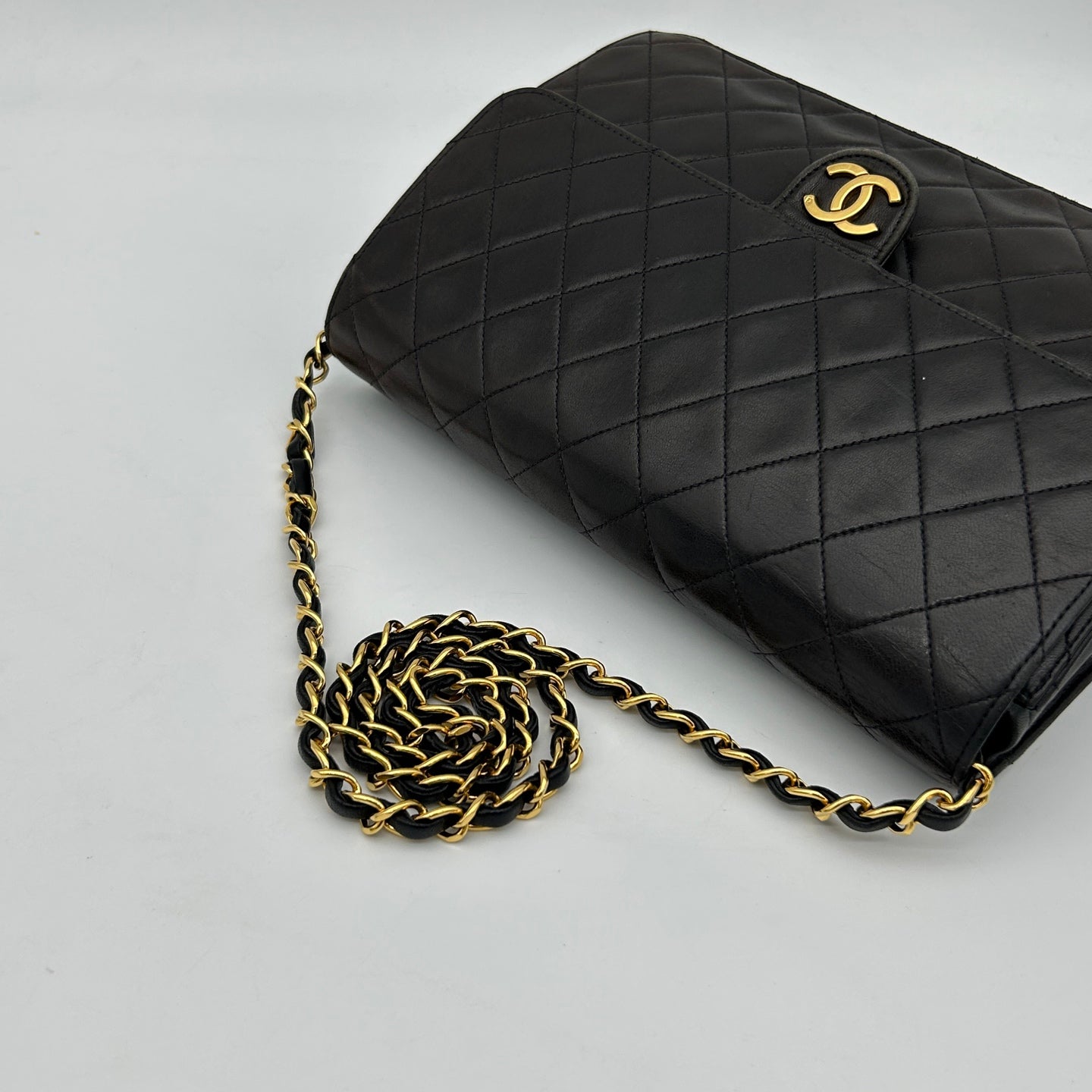 Chanel Black Flap Chain Shoulder Bag [Used]