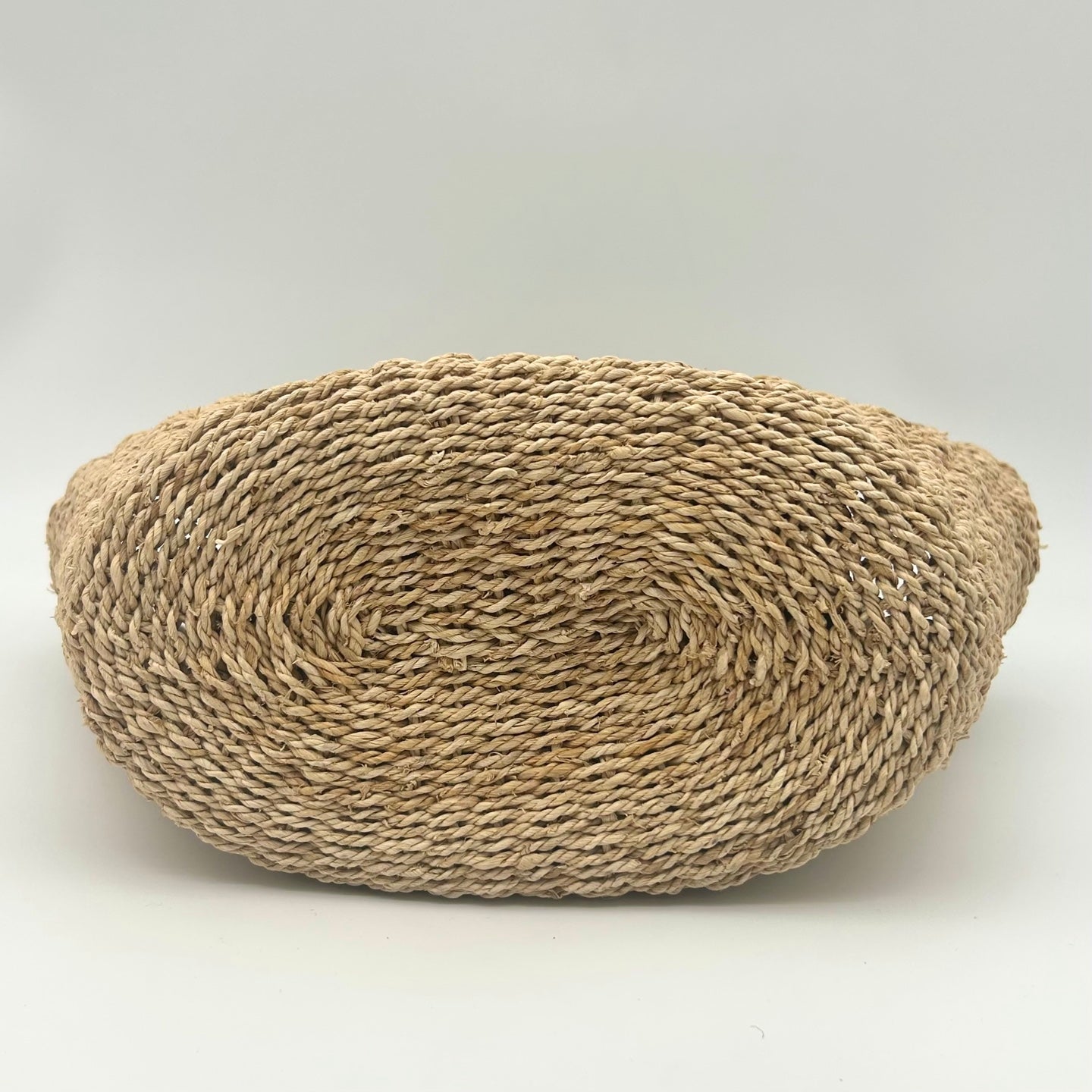 Prada Beige Triangle Logo Raffia Tote Bag [Used]