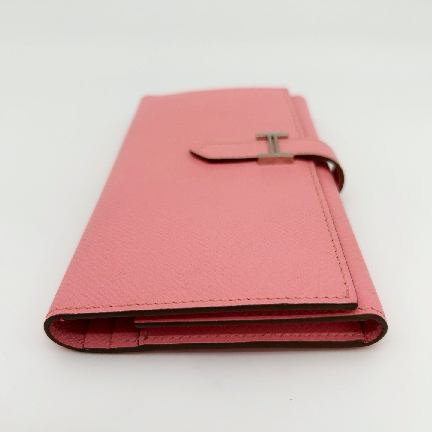 Hermès Pink Epsom Leather Béarn Wallet [Used]
