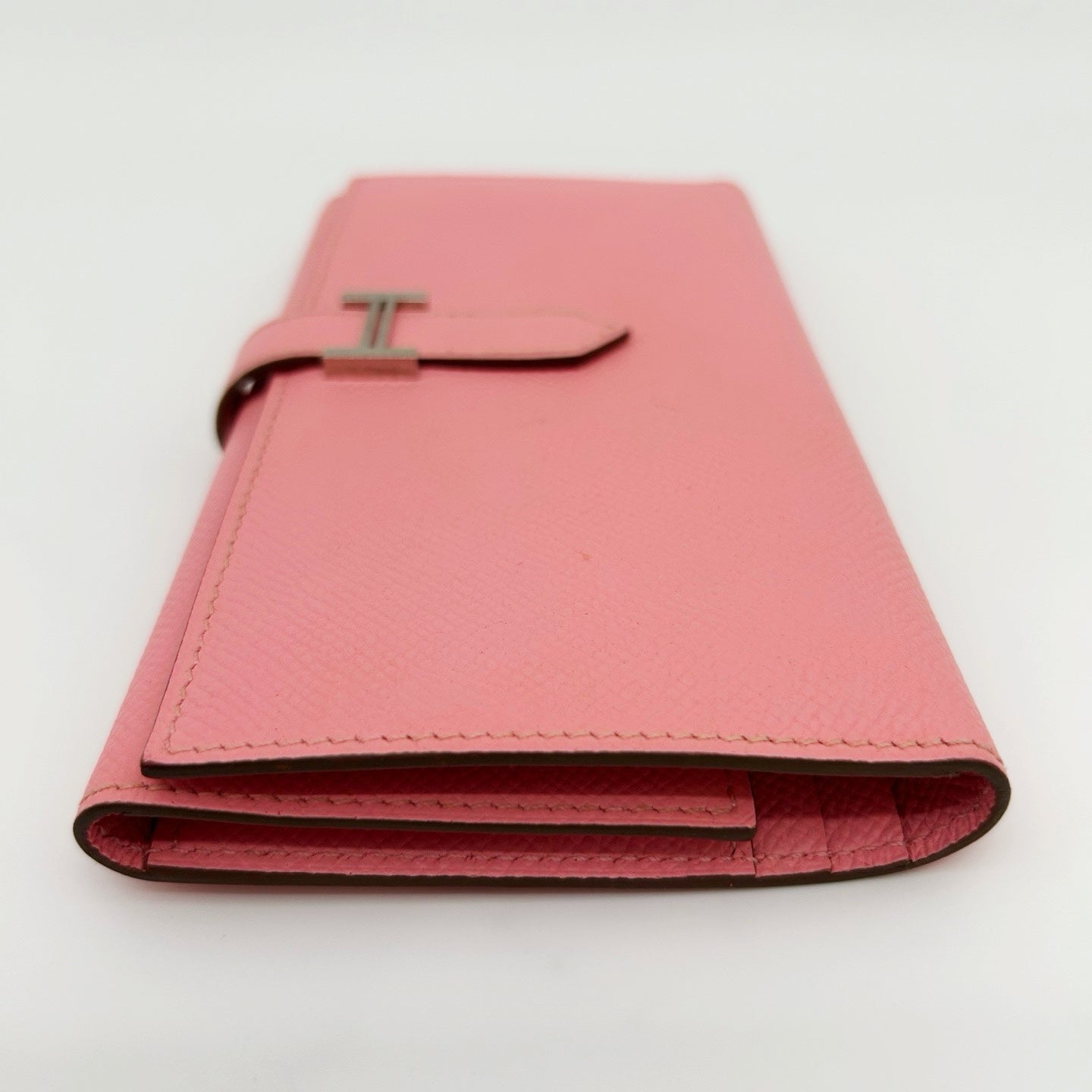 Hermès Pink Epsom Leather Béarn Wallet [Used]