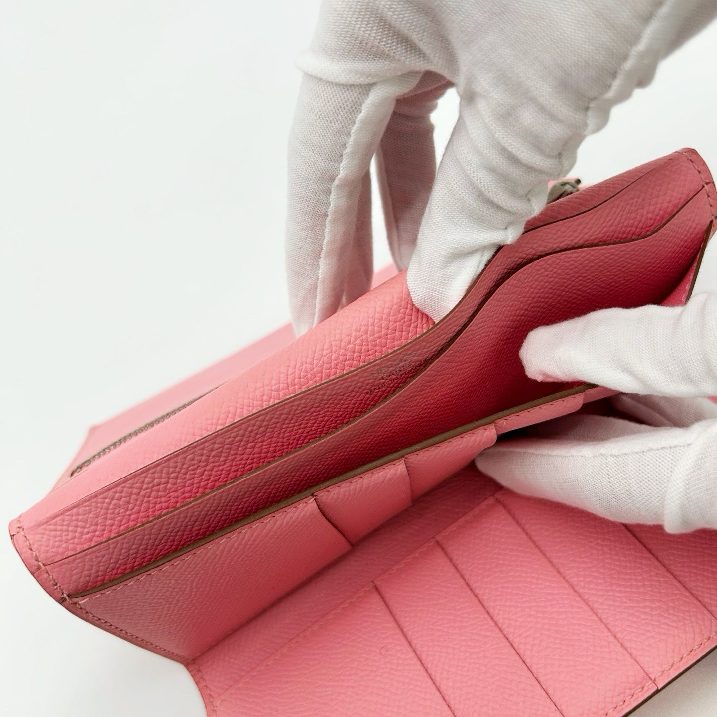 Hermès Pink Epsom Leather Béarn Wallet [Used]