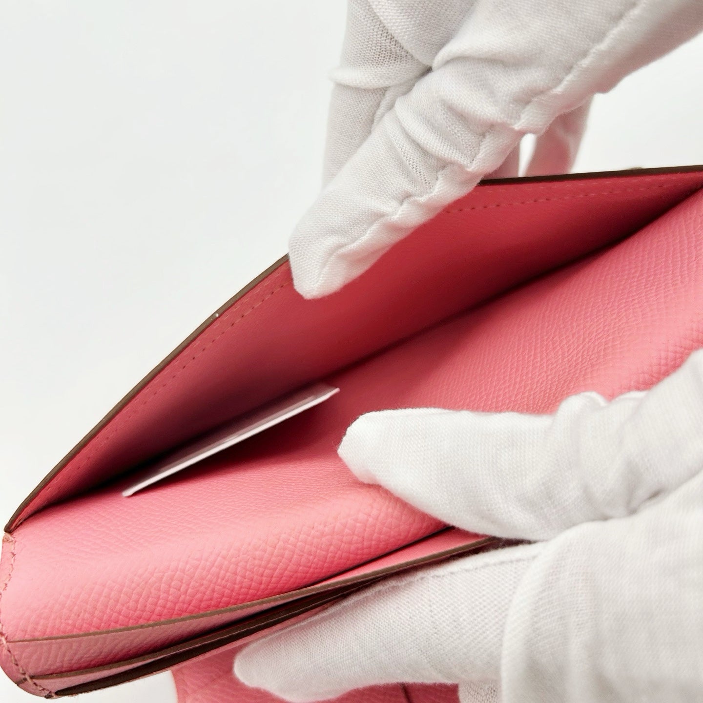 Hermès Pink Epsom Leather Béarn Wallet [Used]