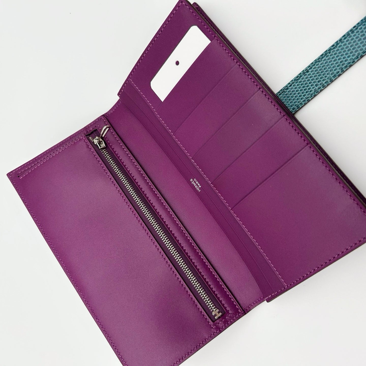 Hermès Purple Béarn Bifold Long Wallet [Used]