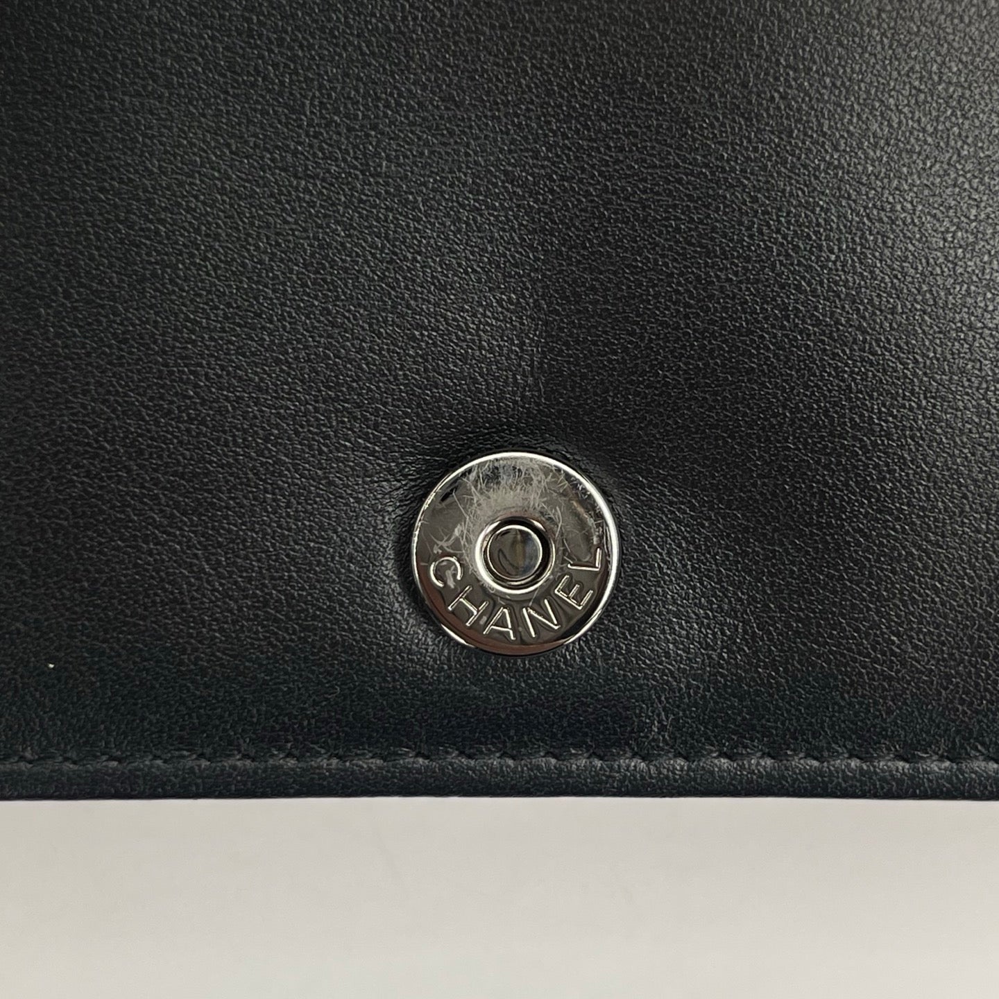 Chanel Leboy Black Waxed Calfskin WOC Silver Hardware [Used]