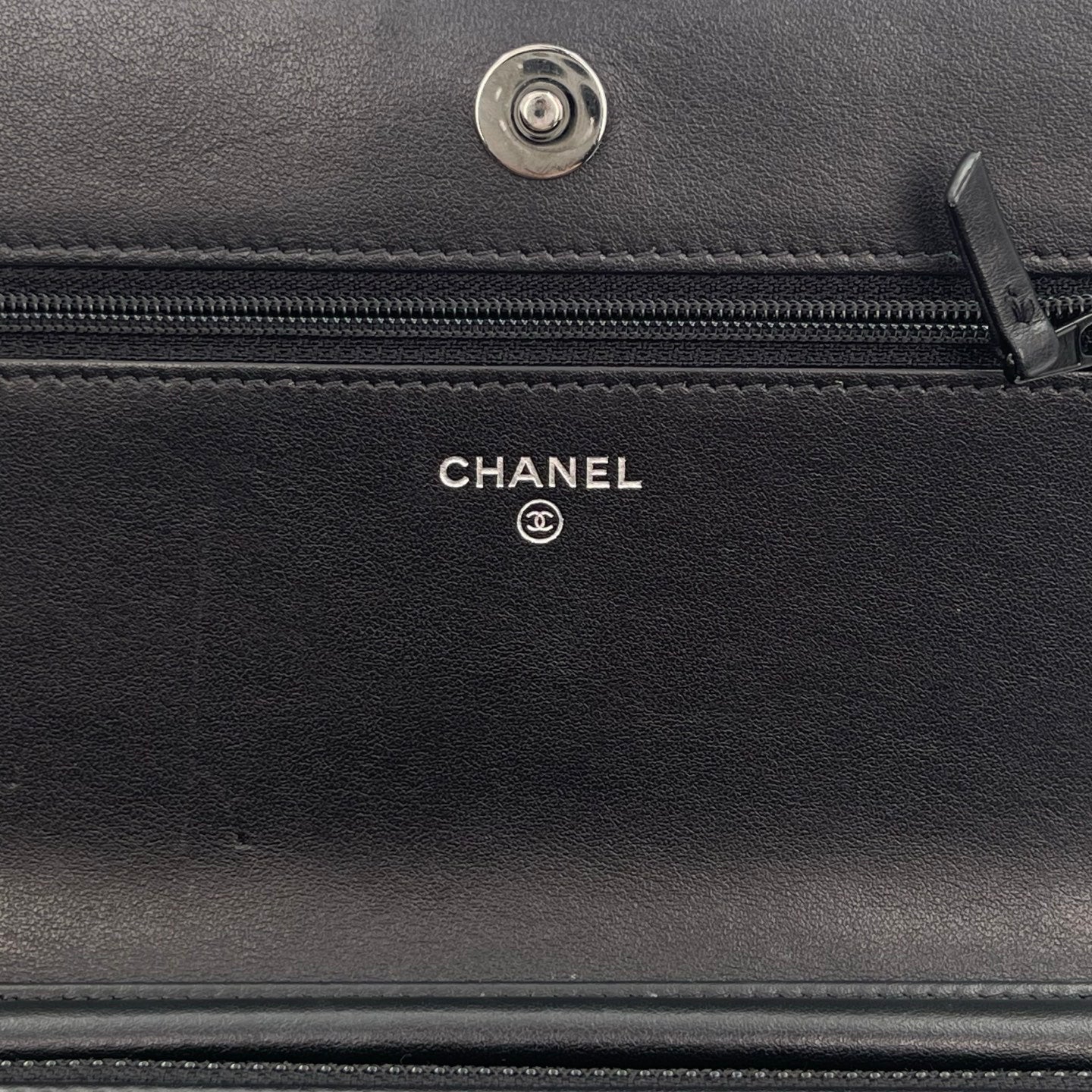 Chanel Leboy Black Waxed Calfskin WOC Silver Hardware [Used]
