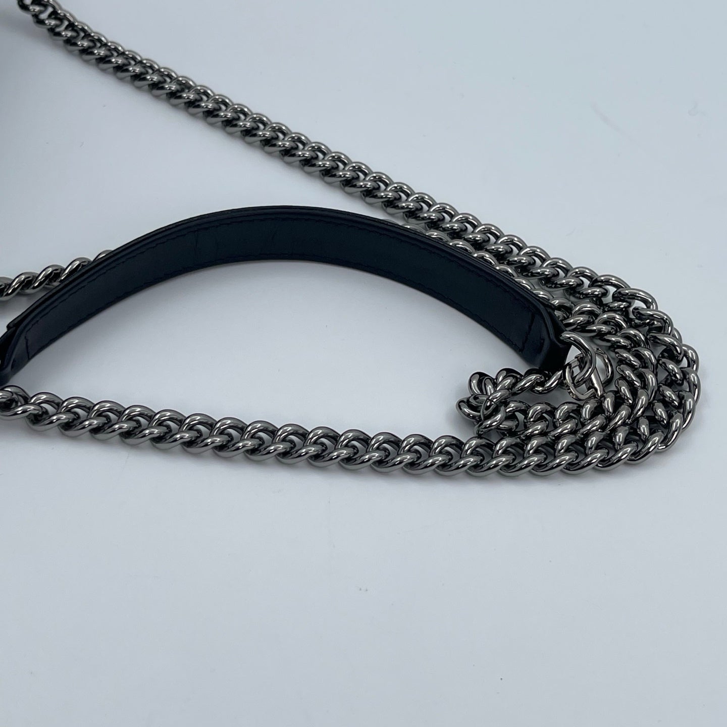 Chanel Leboy Black Waxed Calfskin WOC Silver Hardware [Used]