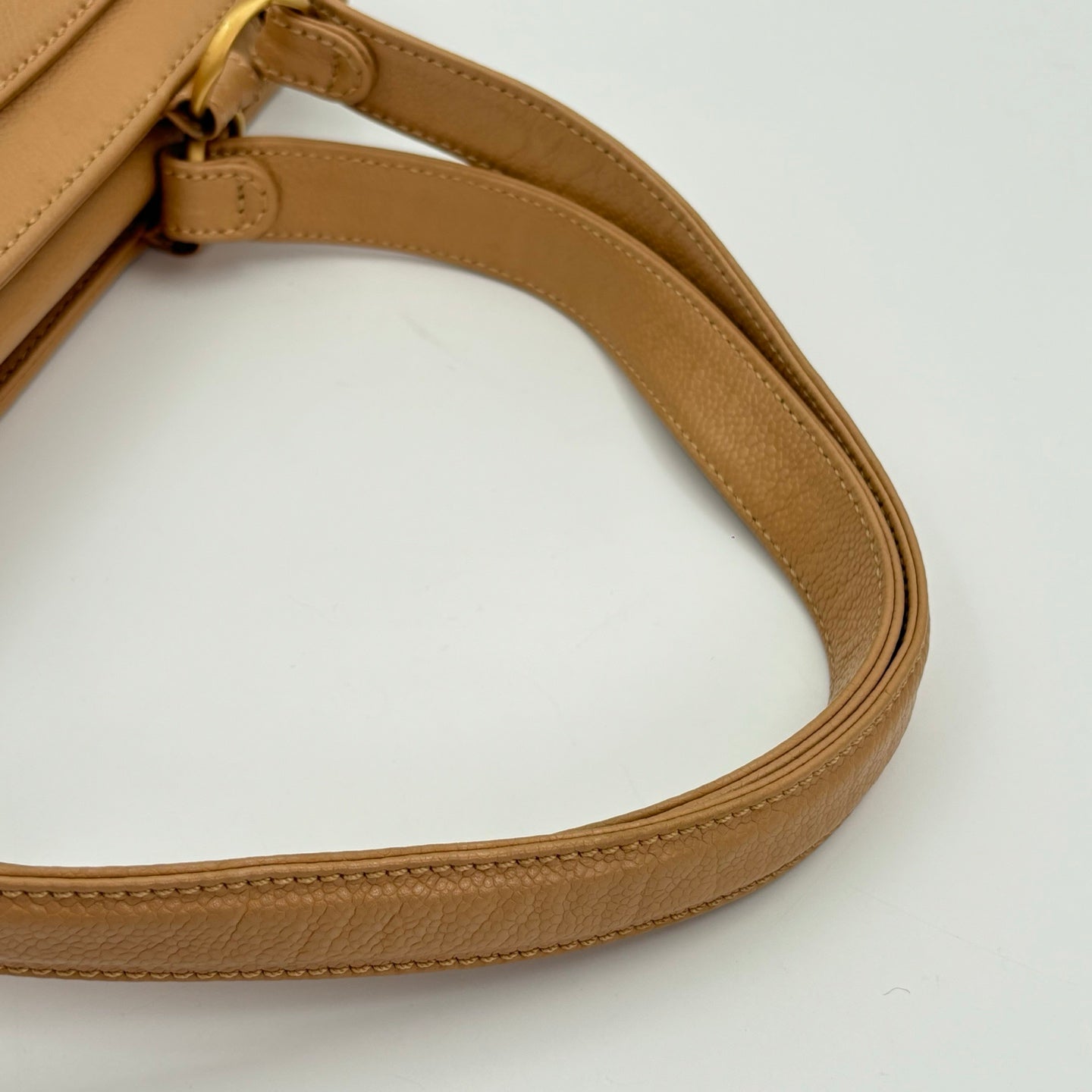Chanel Beige Caviar Leather Large CC Tote Bag [Used]