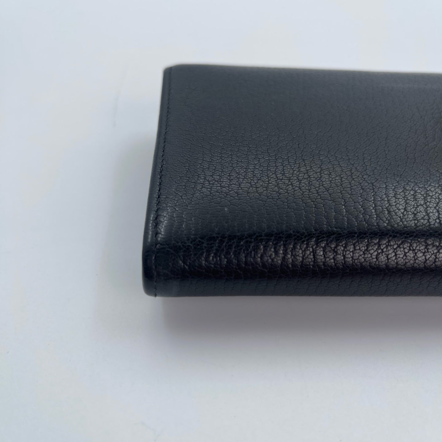 Chanel Black Calf Skin Leather Large CC Long Wallet [Used]
