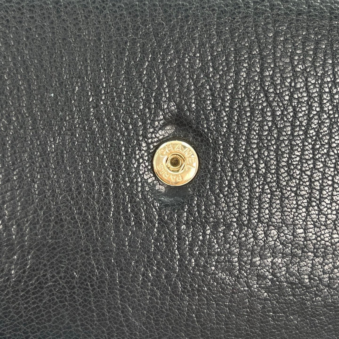 Chanel Black Calf Skin Leather Large CC Long Wallet [Used]