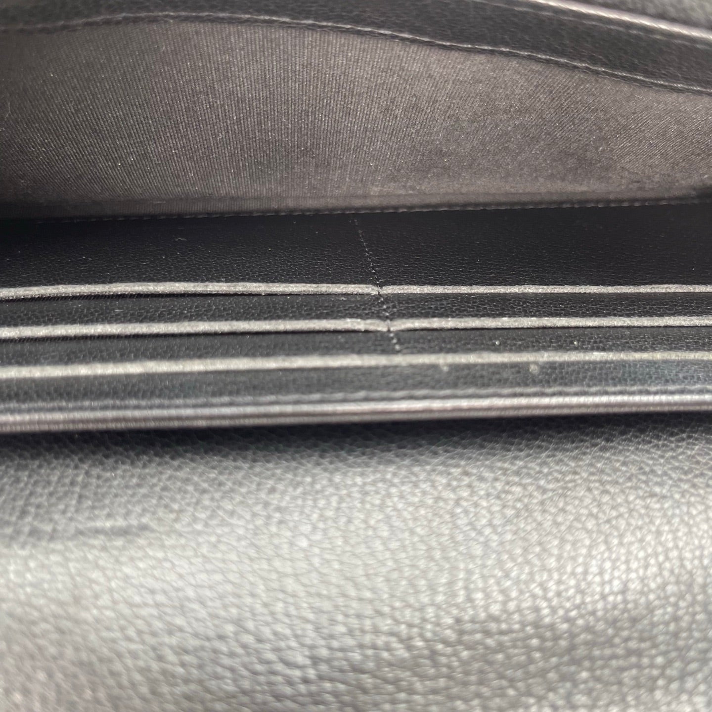 Chanel Black Calf Skin Leather Large CC Long Wallet [Used]
